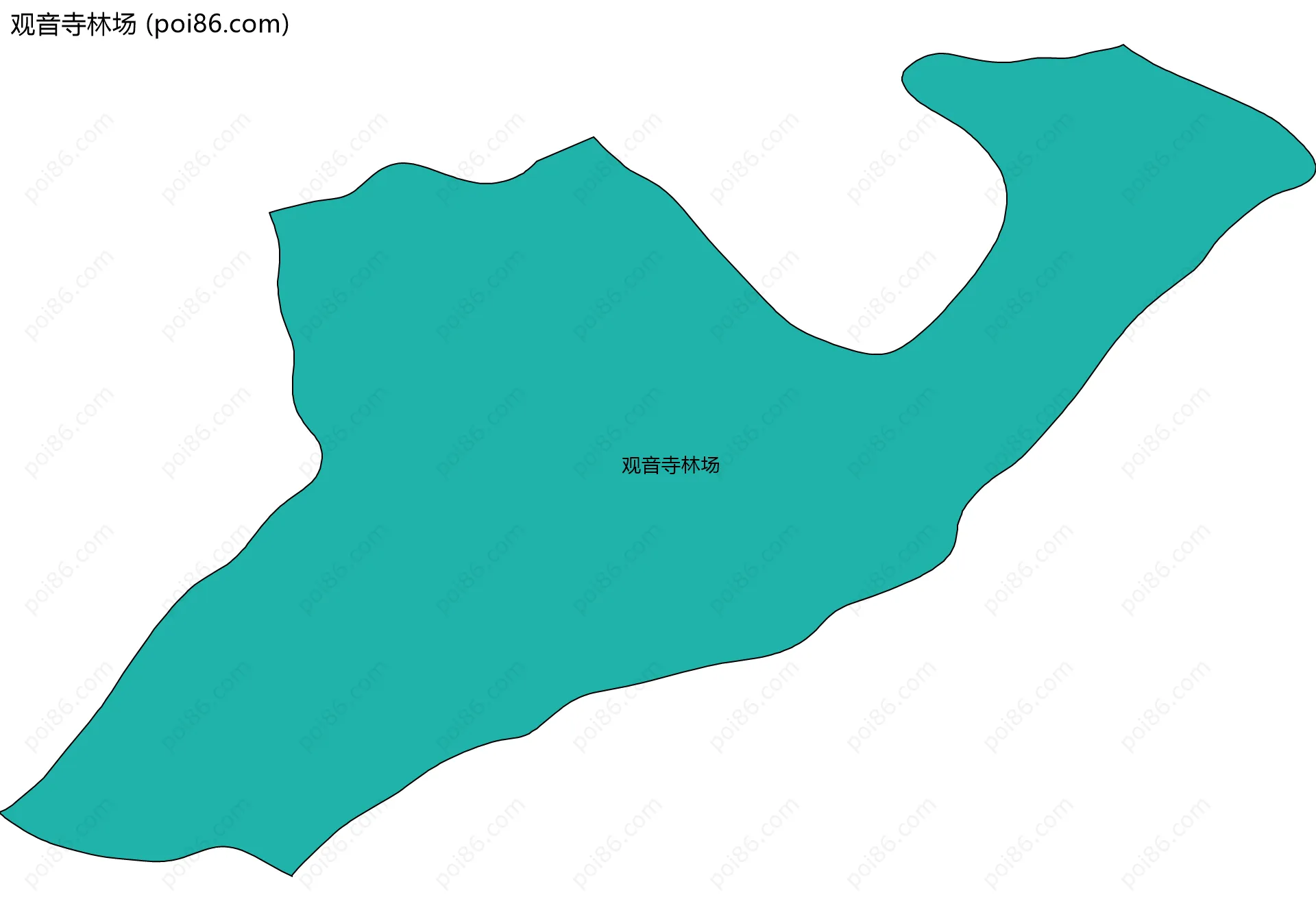 观音寺林场边界地图