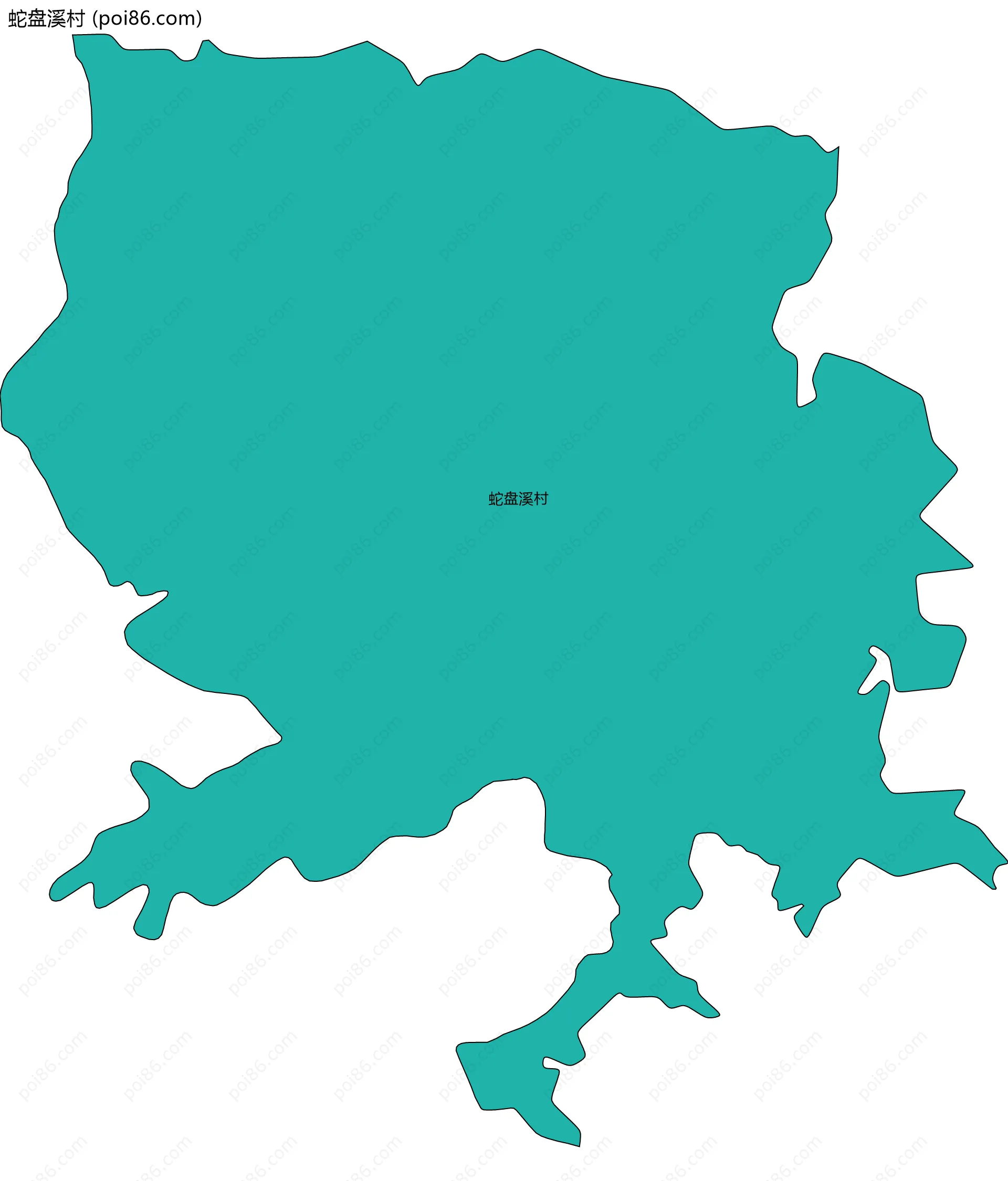 蛇盘溪村边界地图