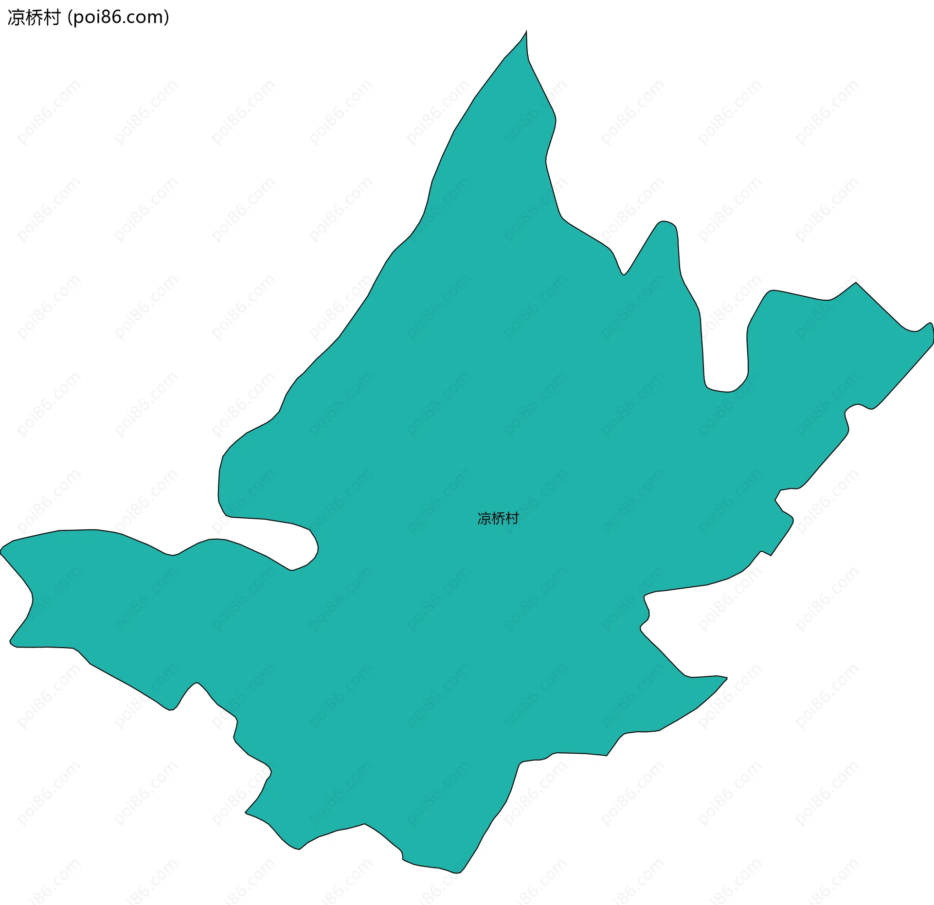 凉桥村边界地图