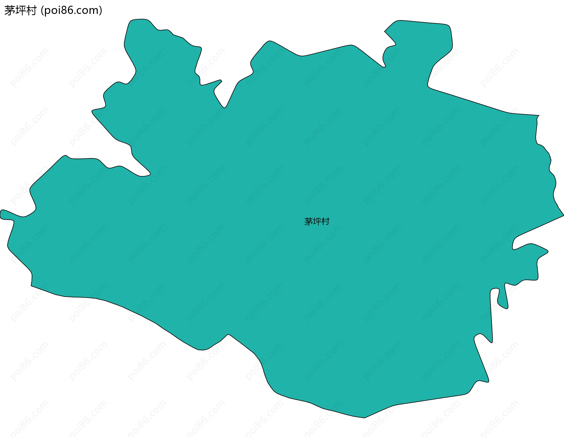 茅坪村边界地图