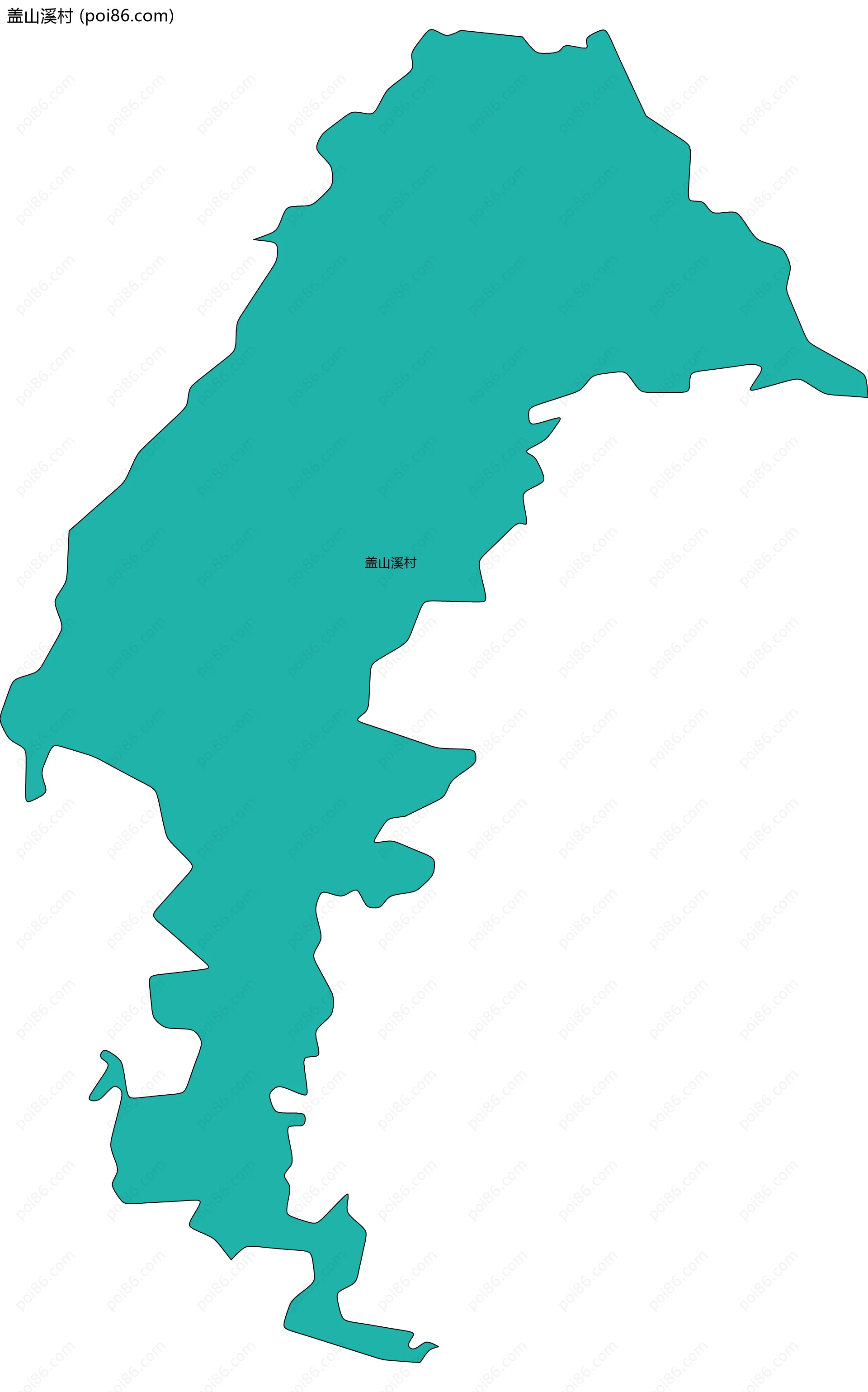 盖山溪村边界地图