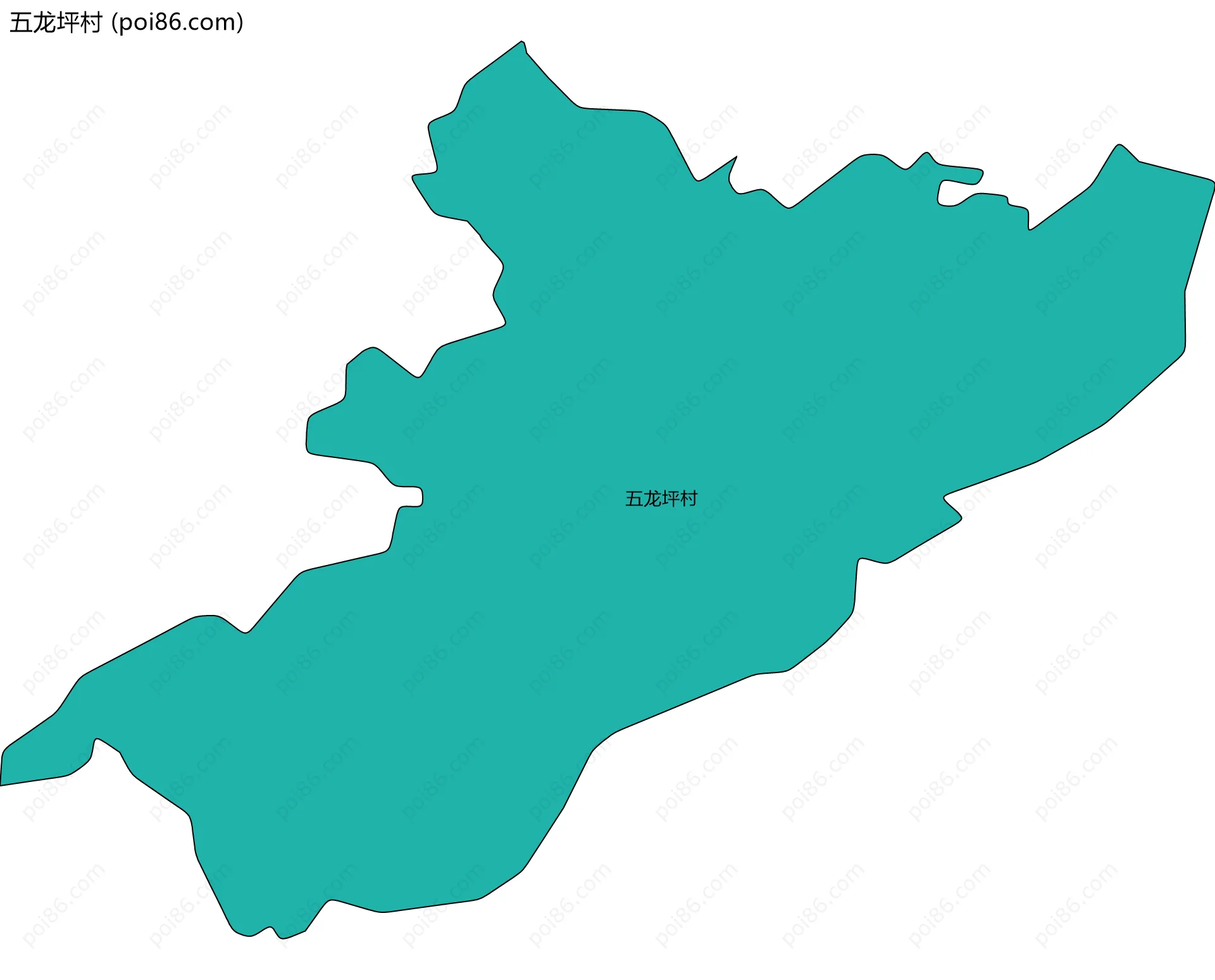 五龙坪村边界地图