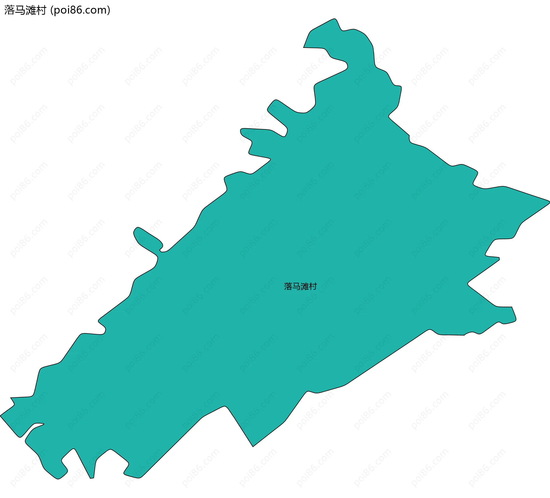 落马滩村边界地图