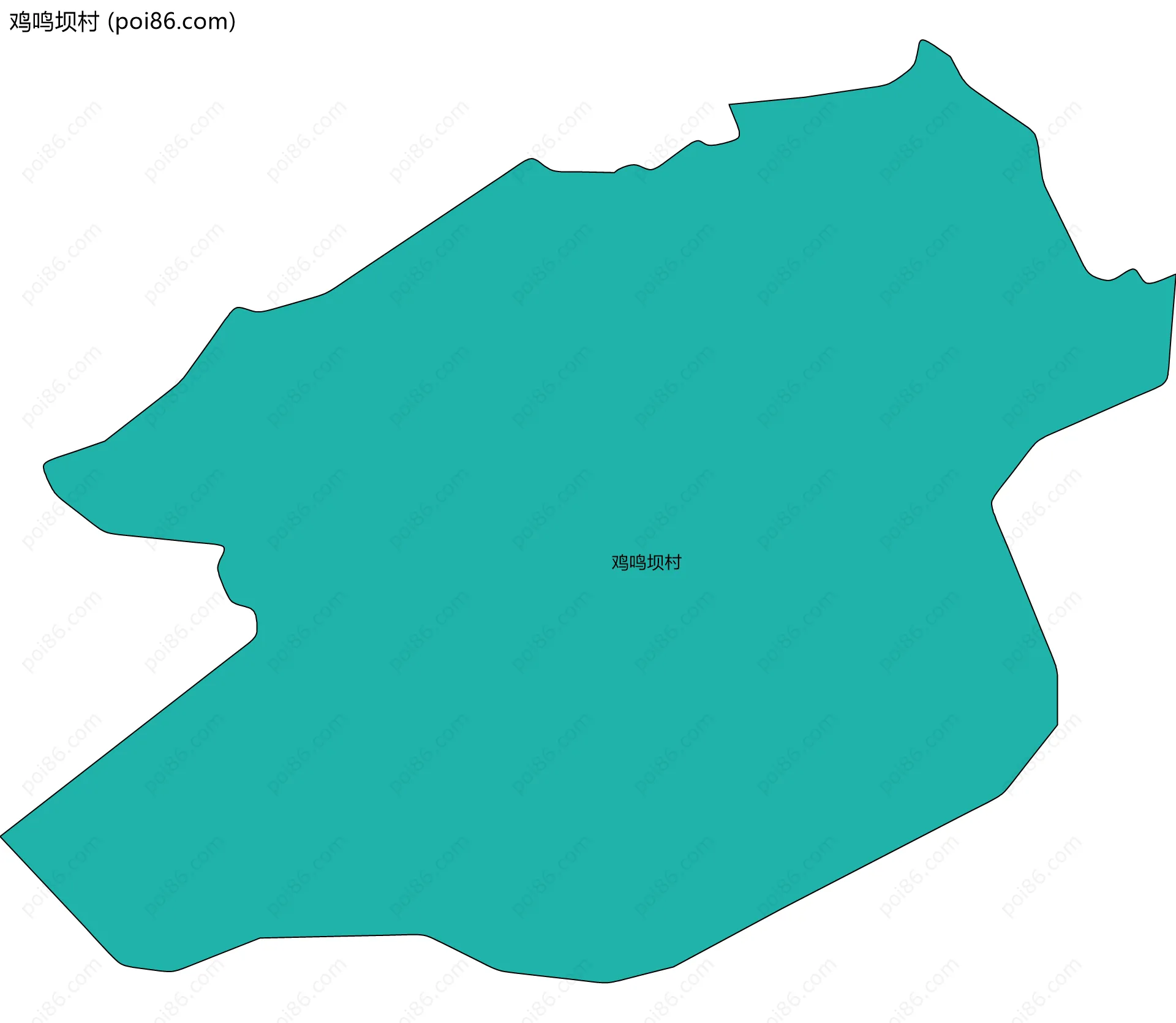 鸡鸣坝村边界地图