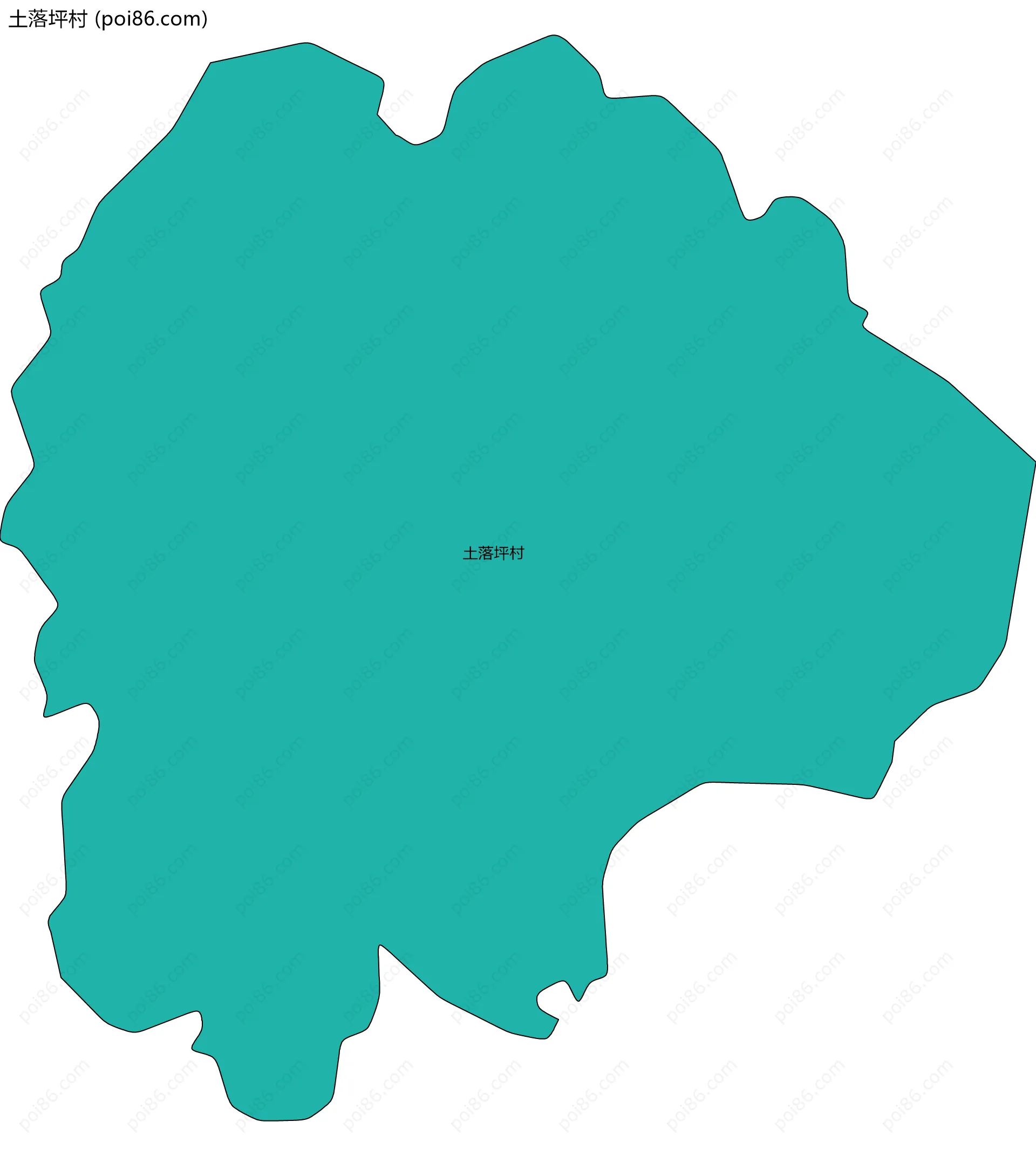 土落坪村边界地图