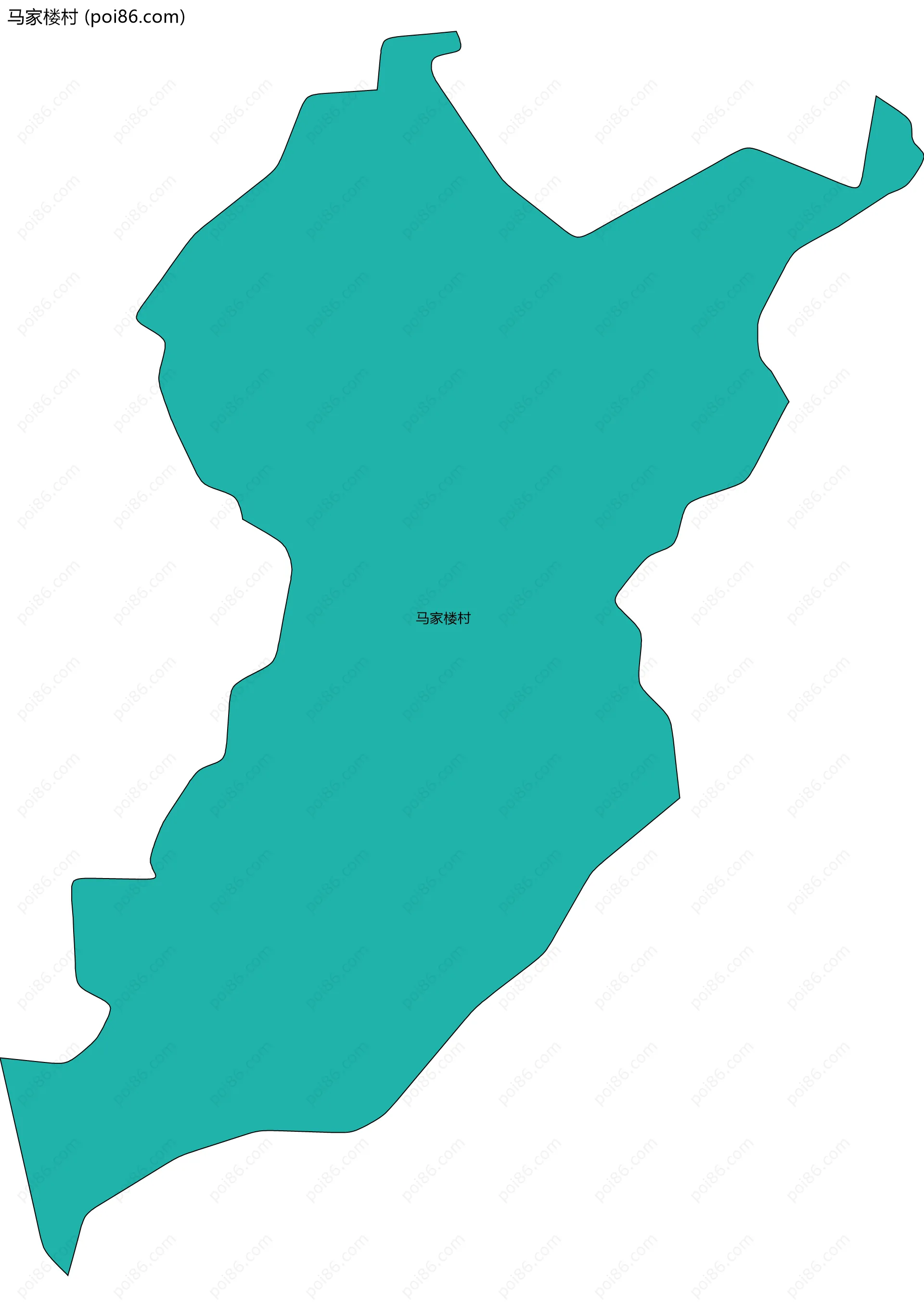 马家楼村边界地图
