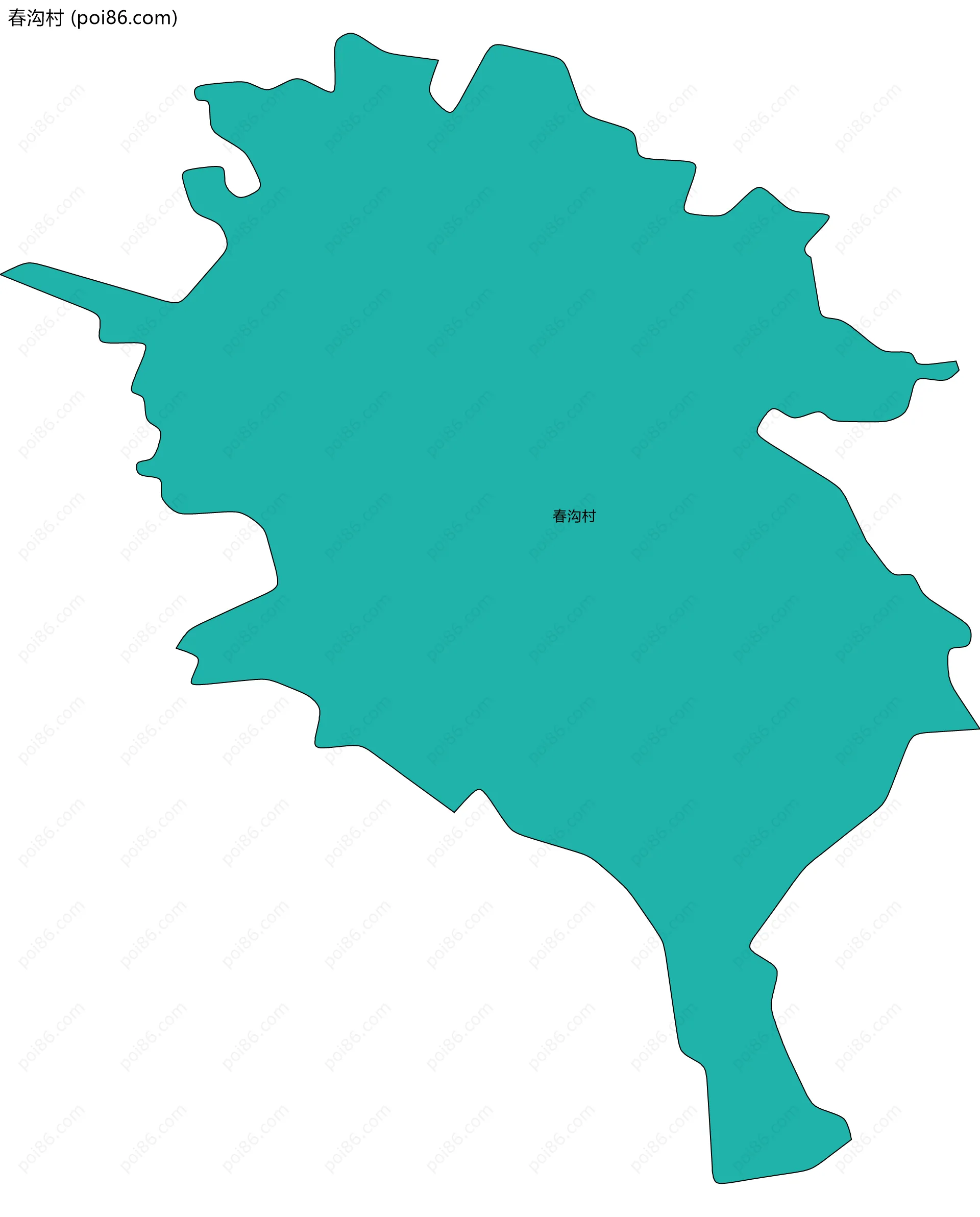 春沟村边界地图