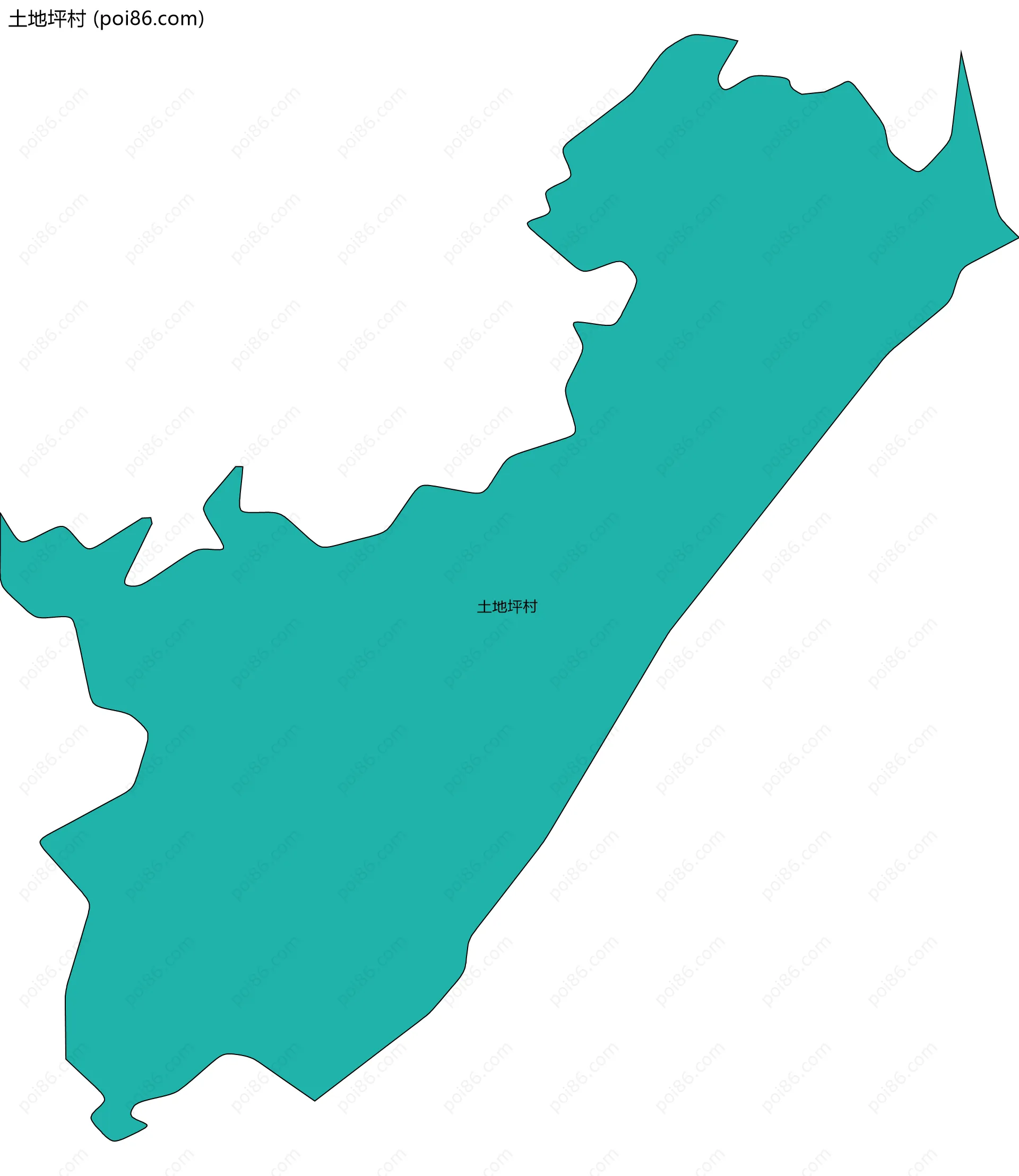 土地坪村边界地图