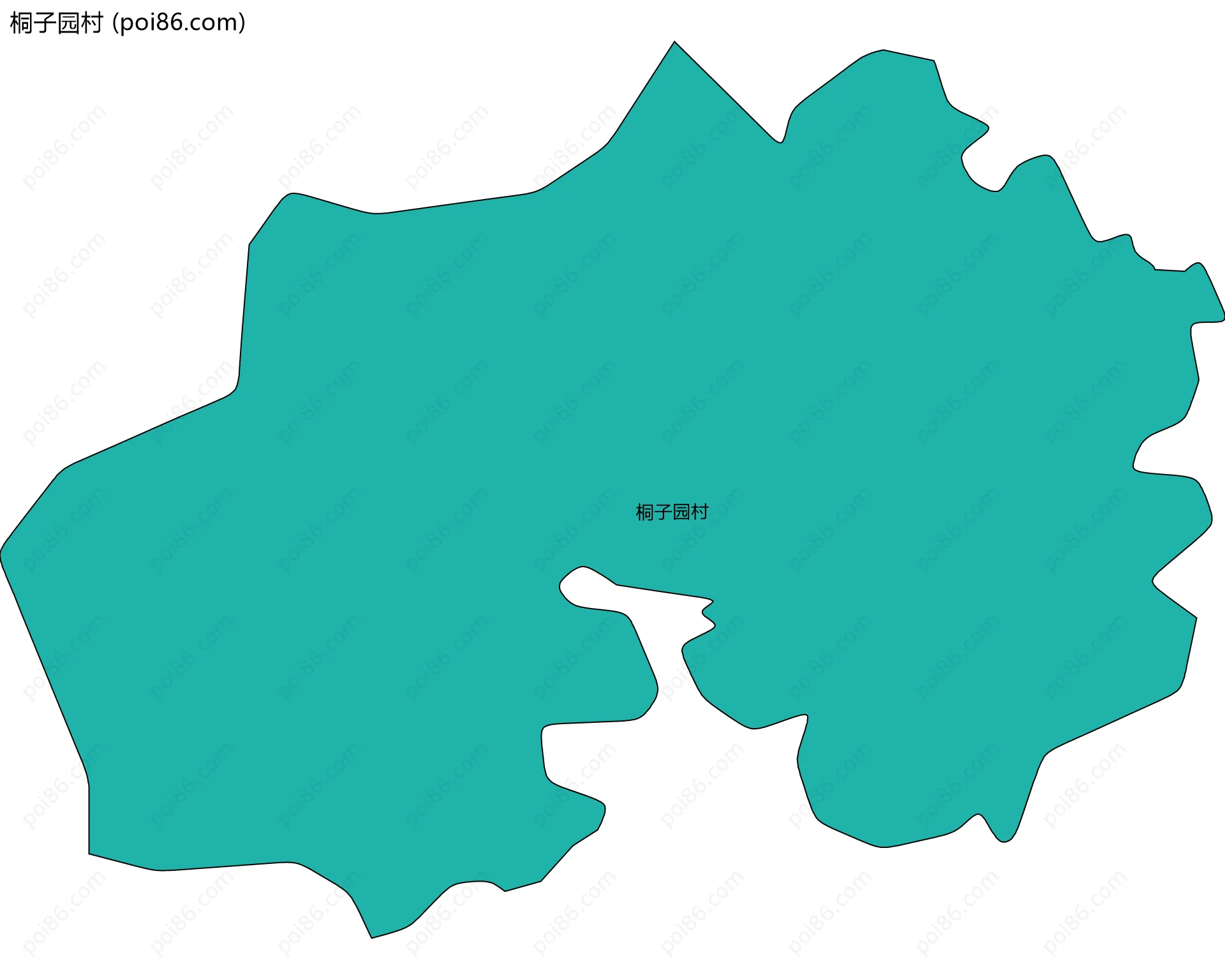 桐子园村边界地图