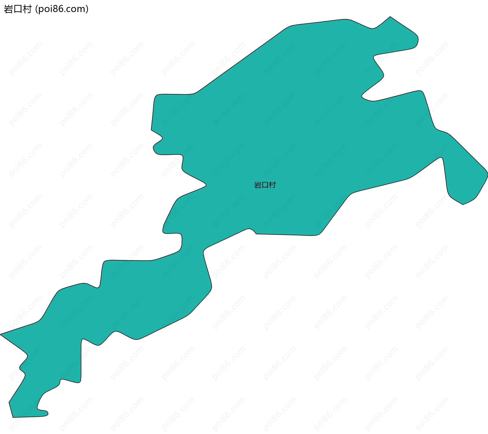 岩口村边界地图