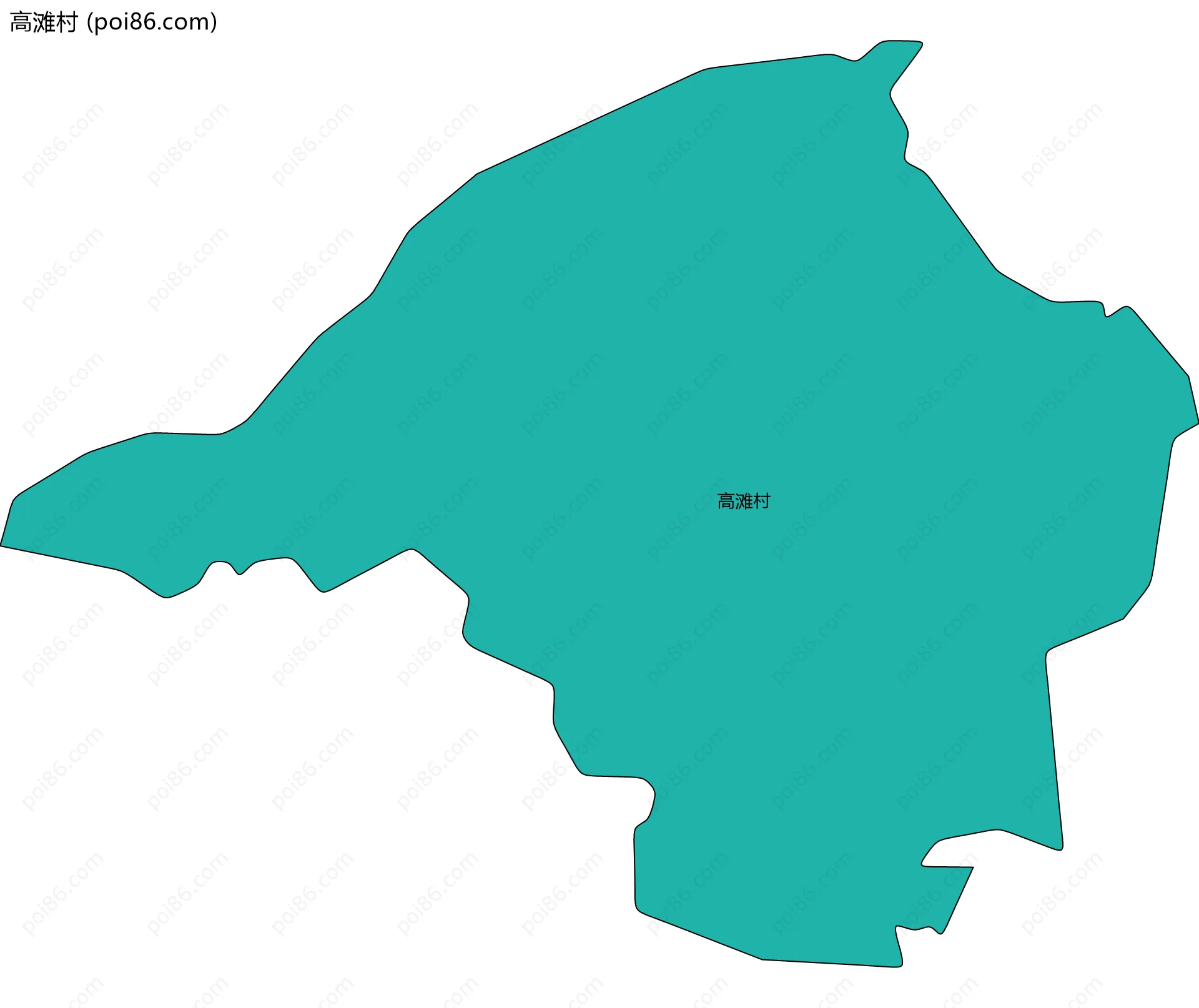 高滩村边界地图