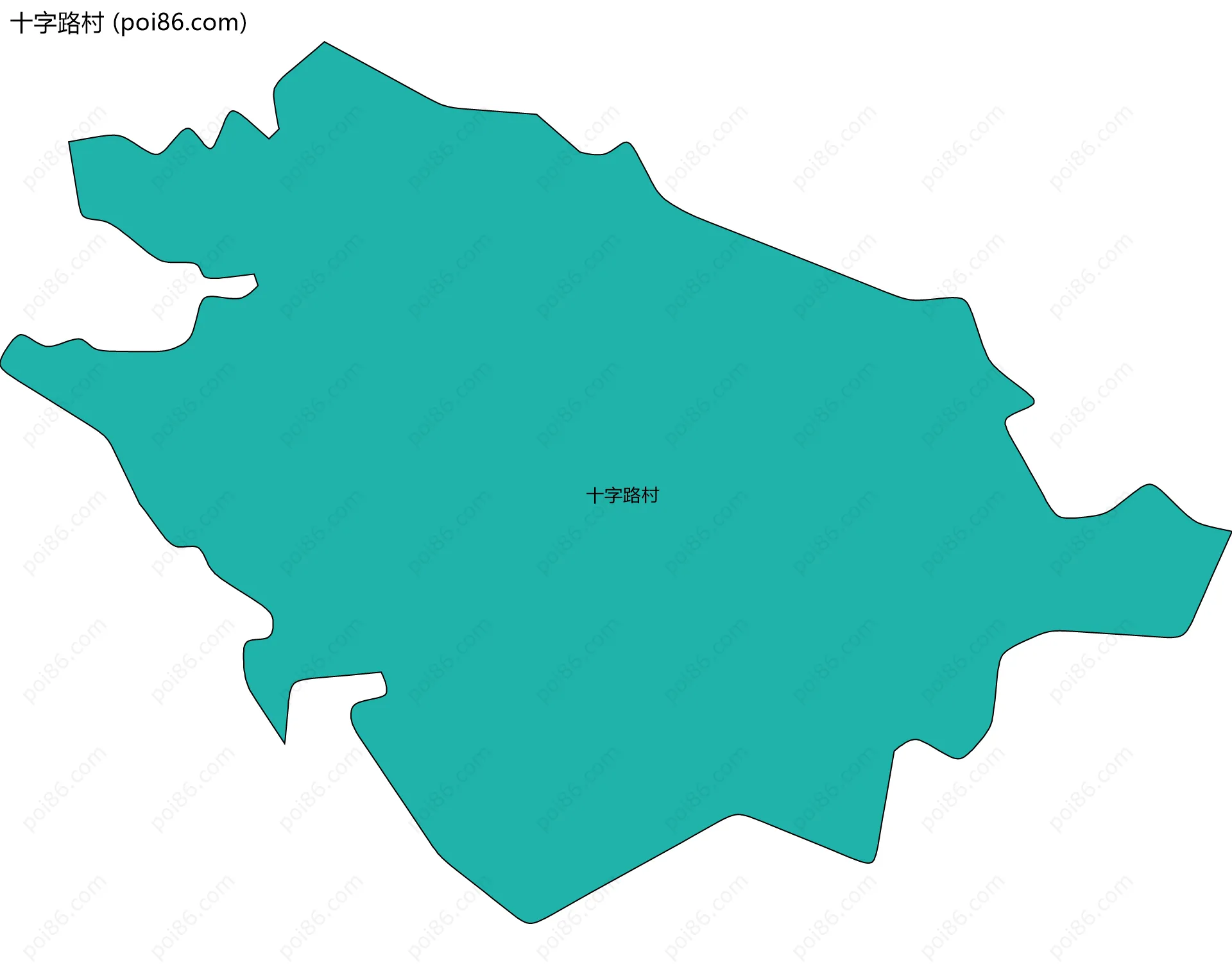 十字路村边界地图
