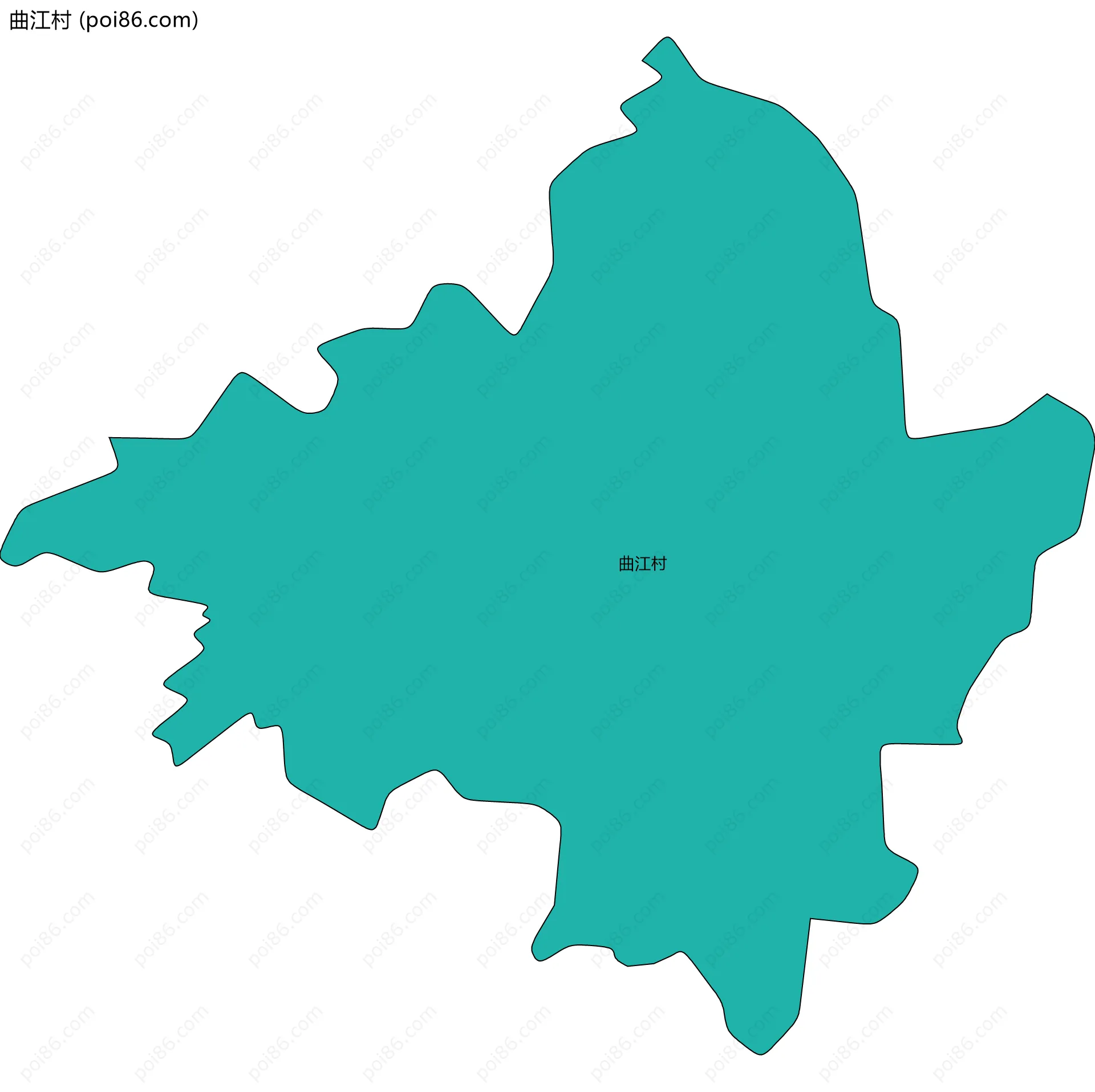 曲江村边界地图
