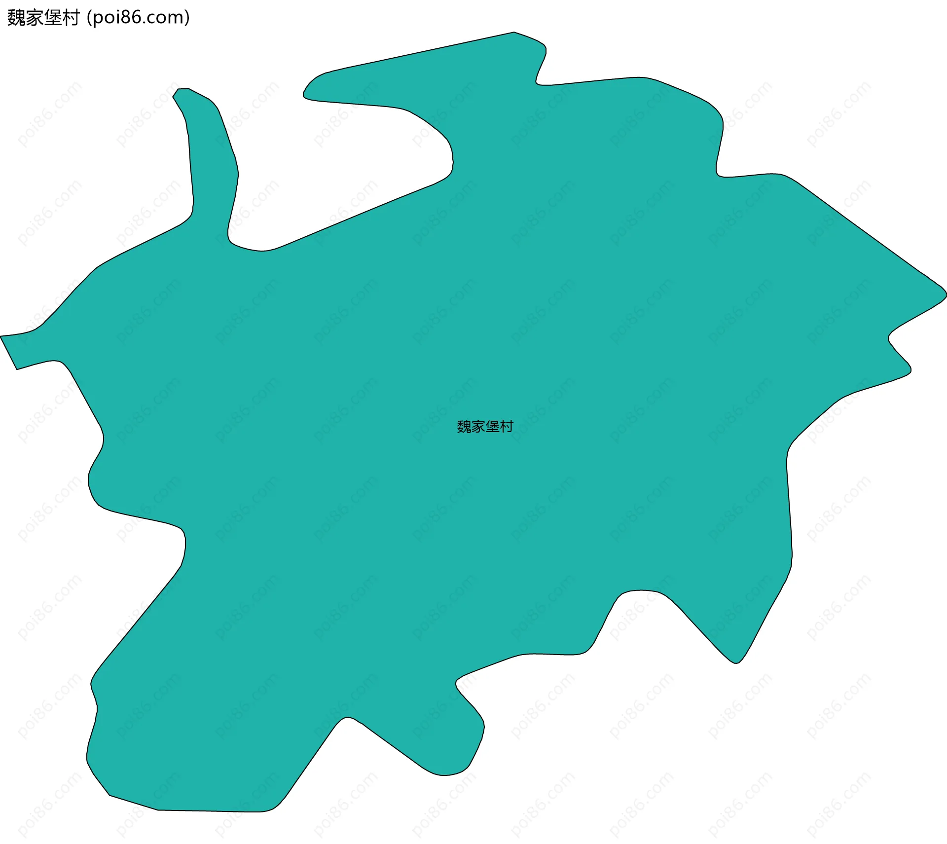 魏家堡村边界地图