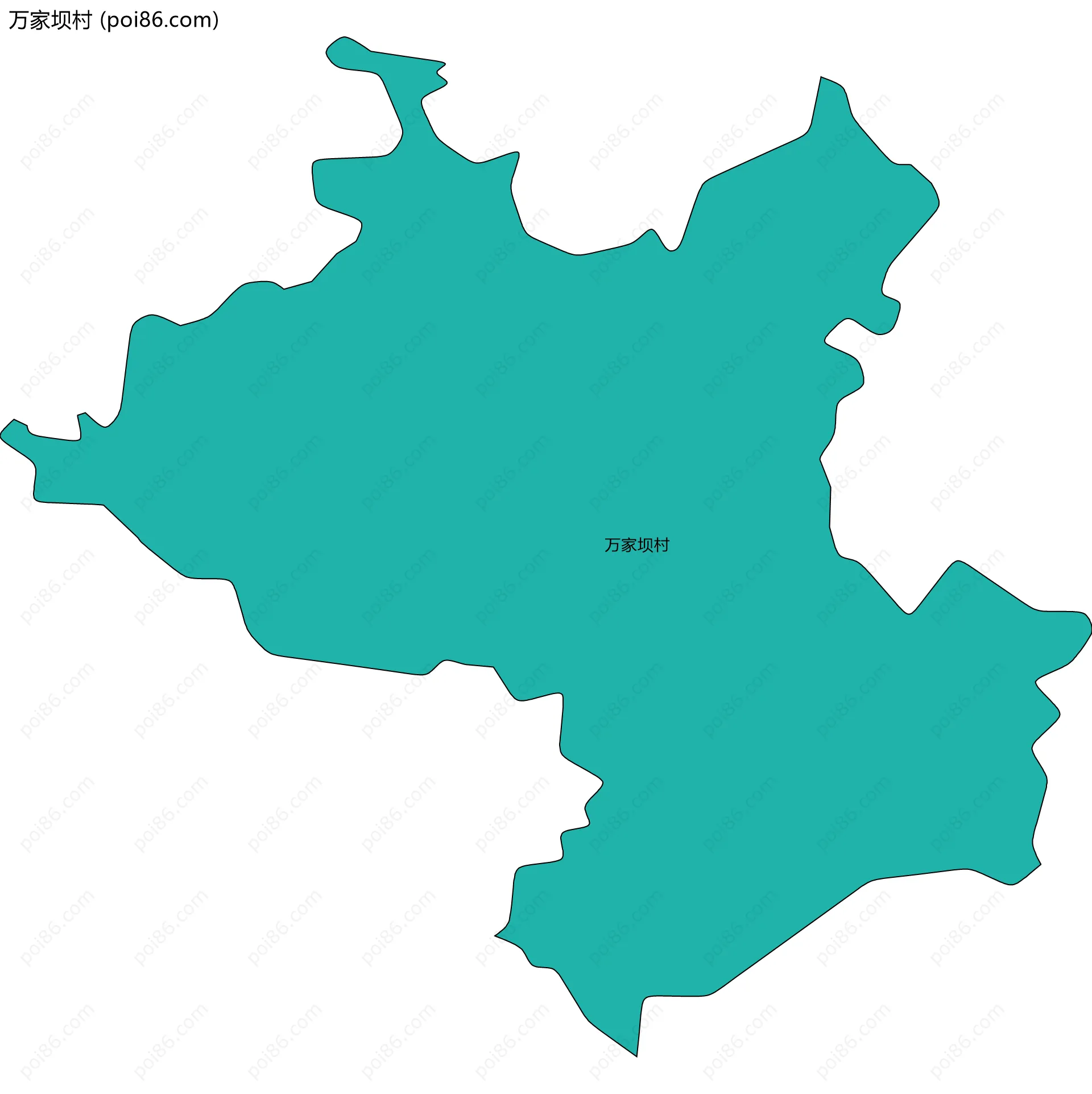 万家坝村边界地图