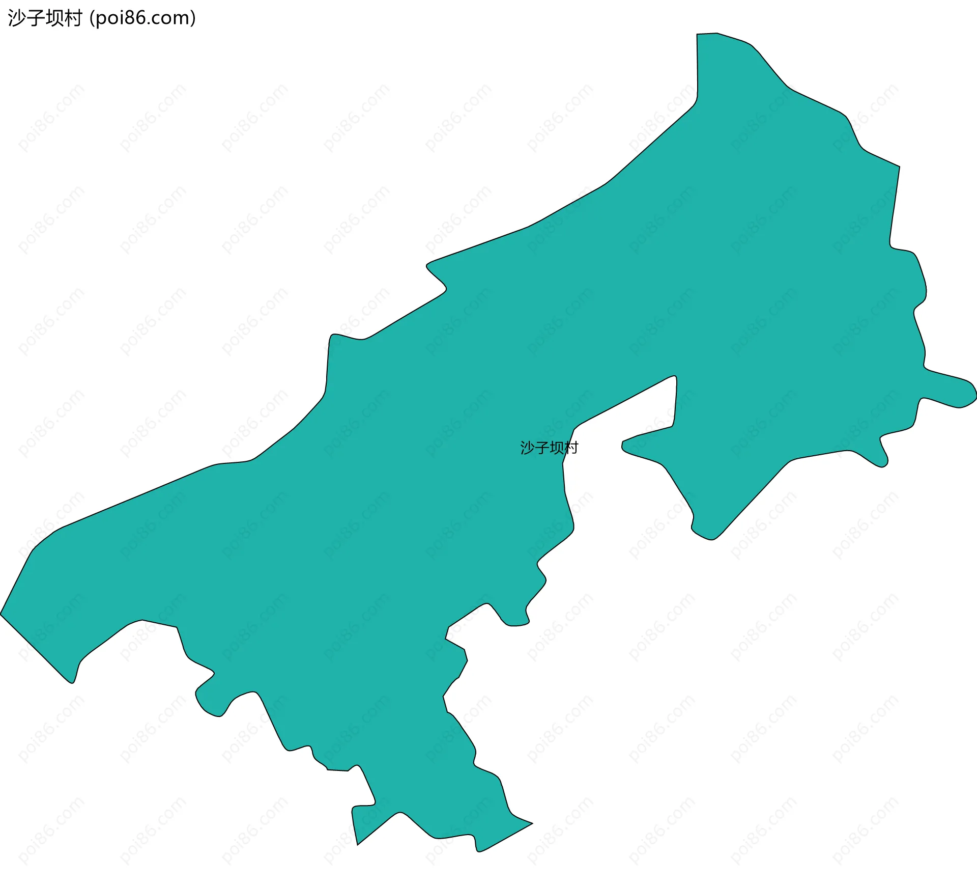 沙子坝村边界地图