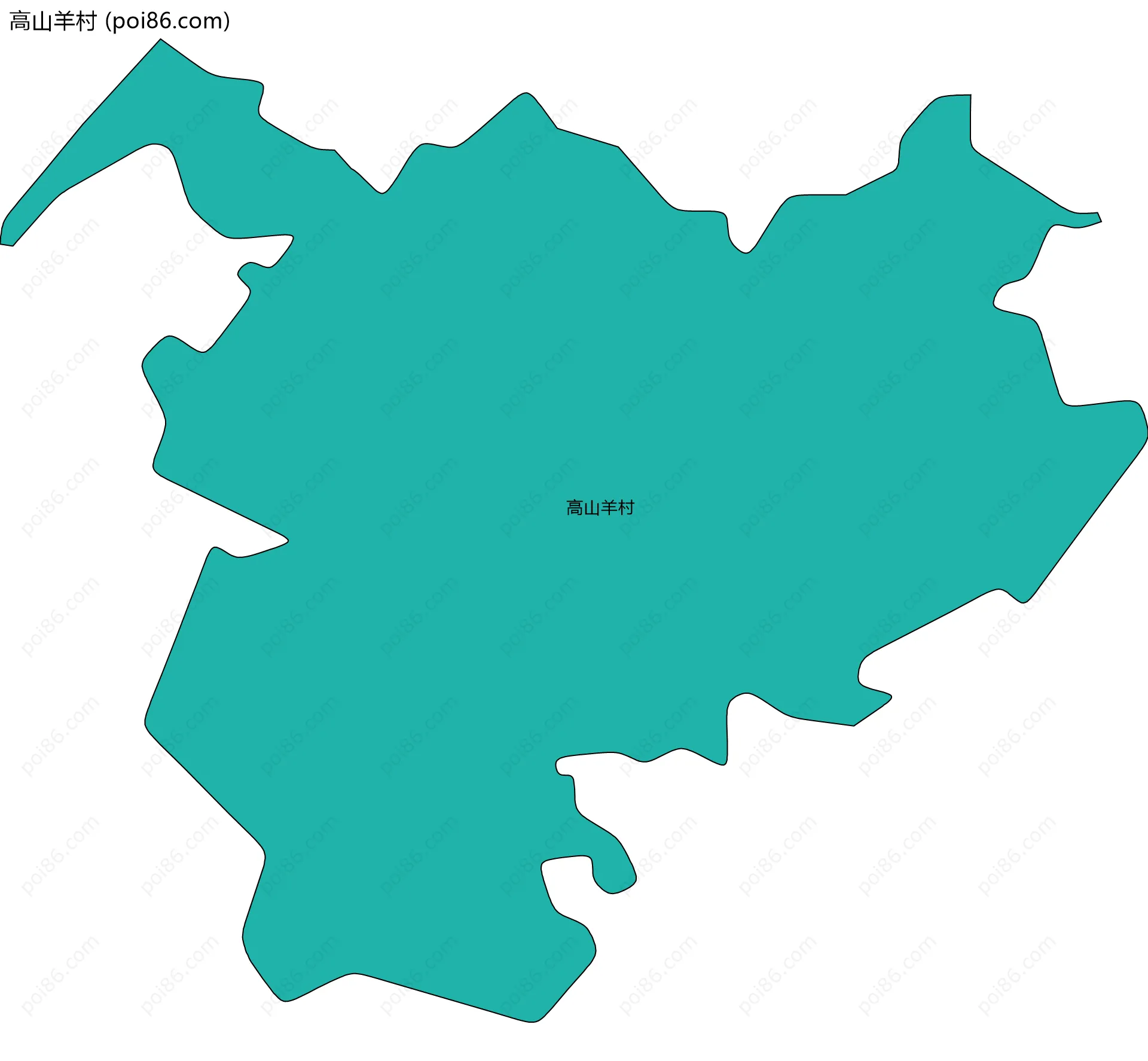 高山羊村边界地图