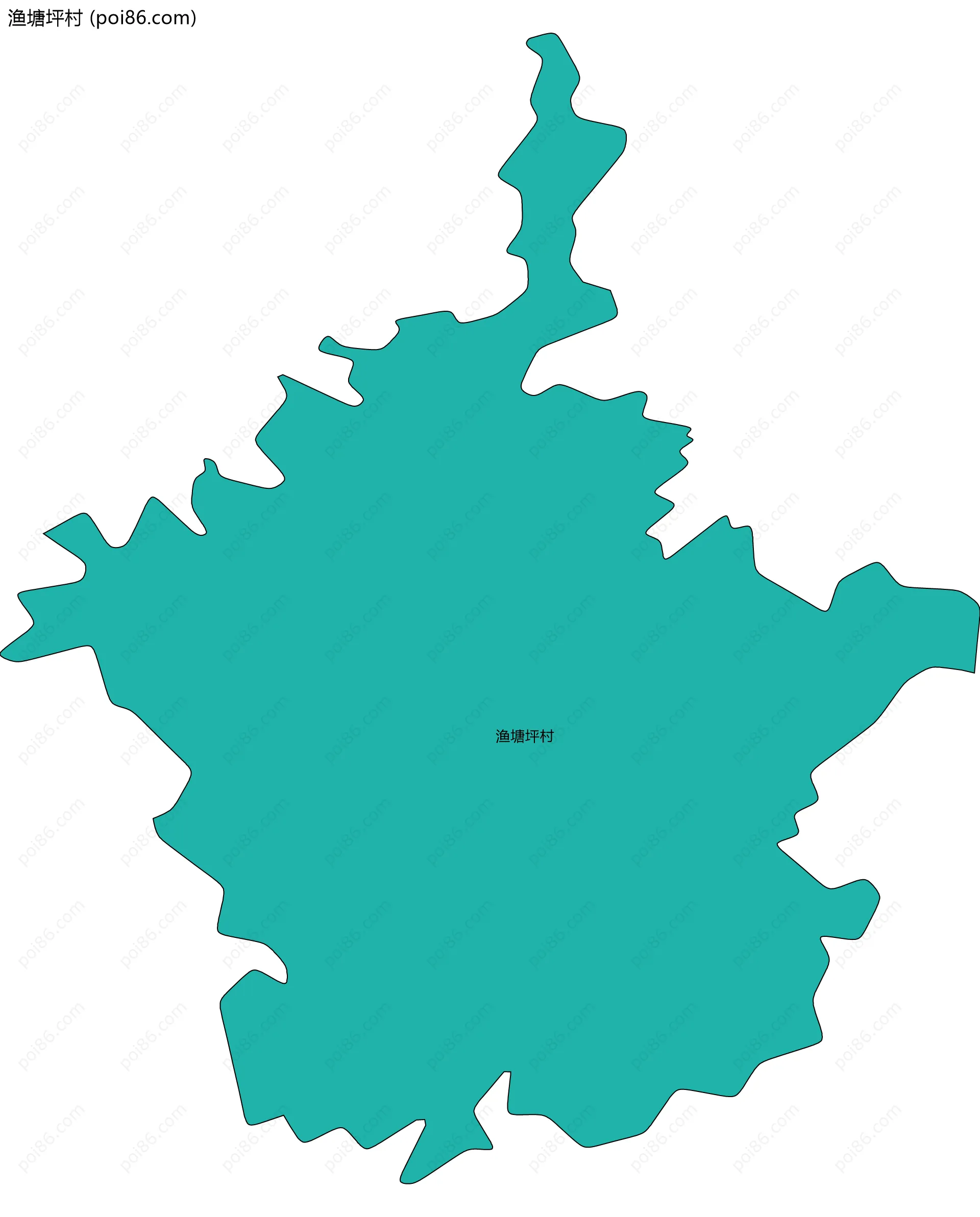 渔塘坪村边界地图