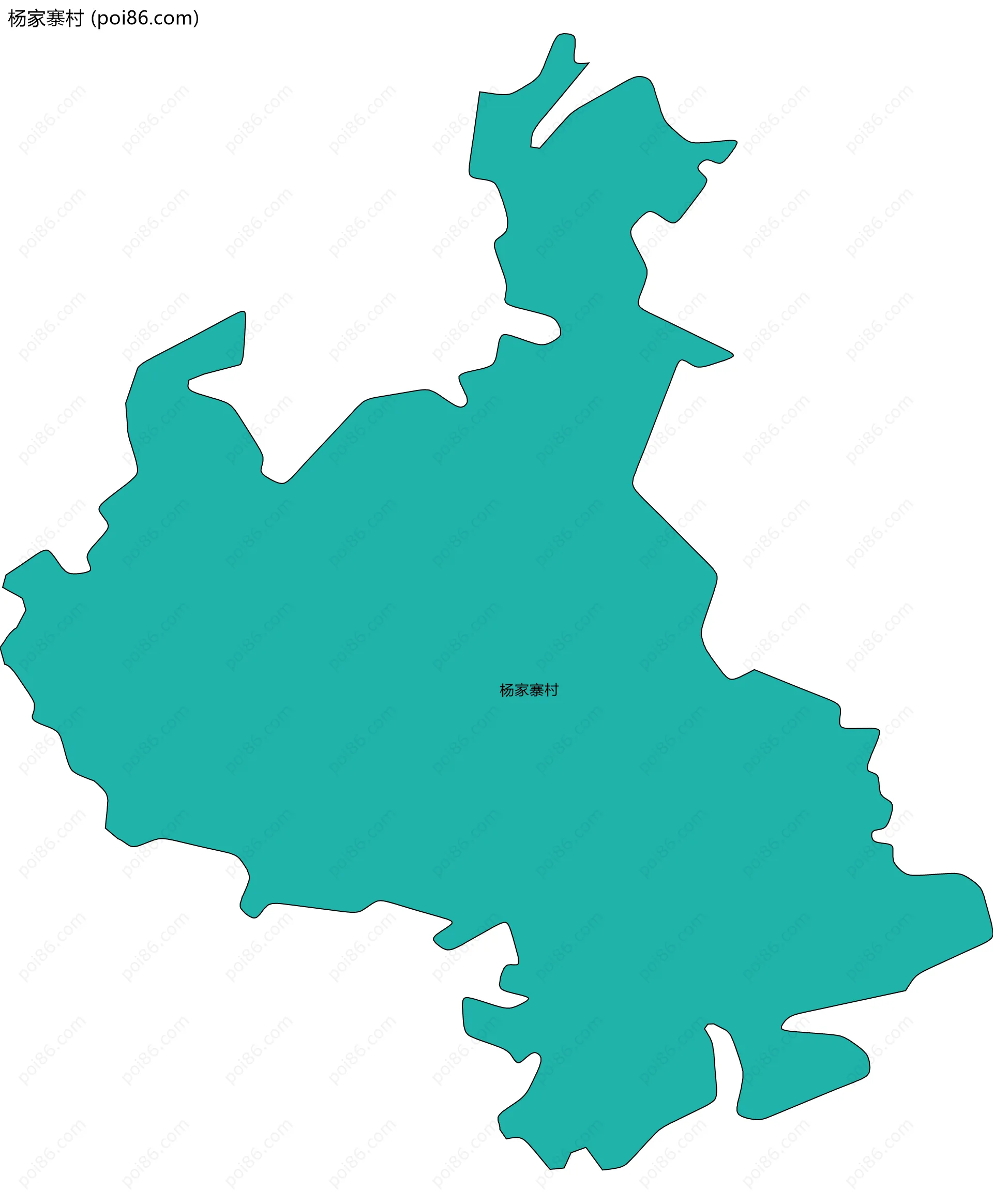 杨家寨村边界地图