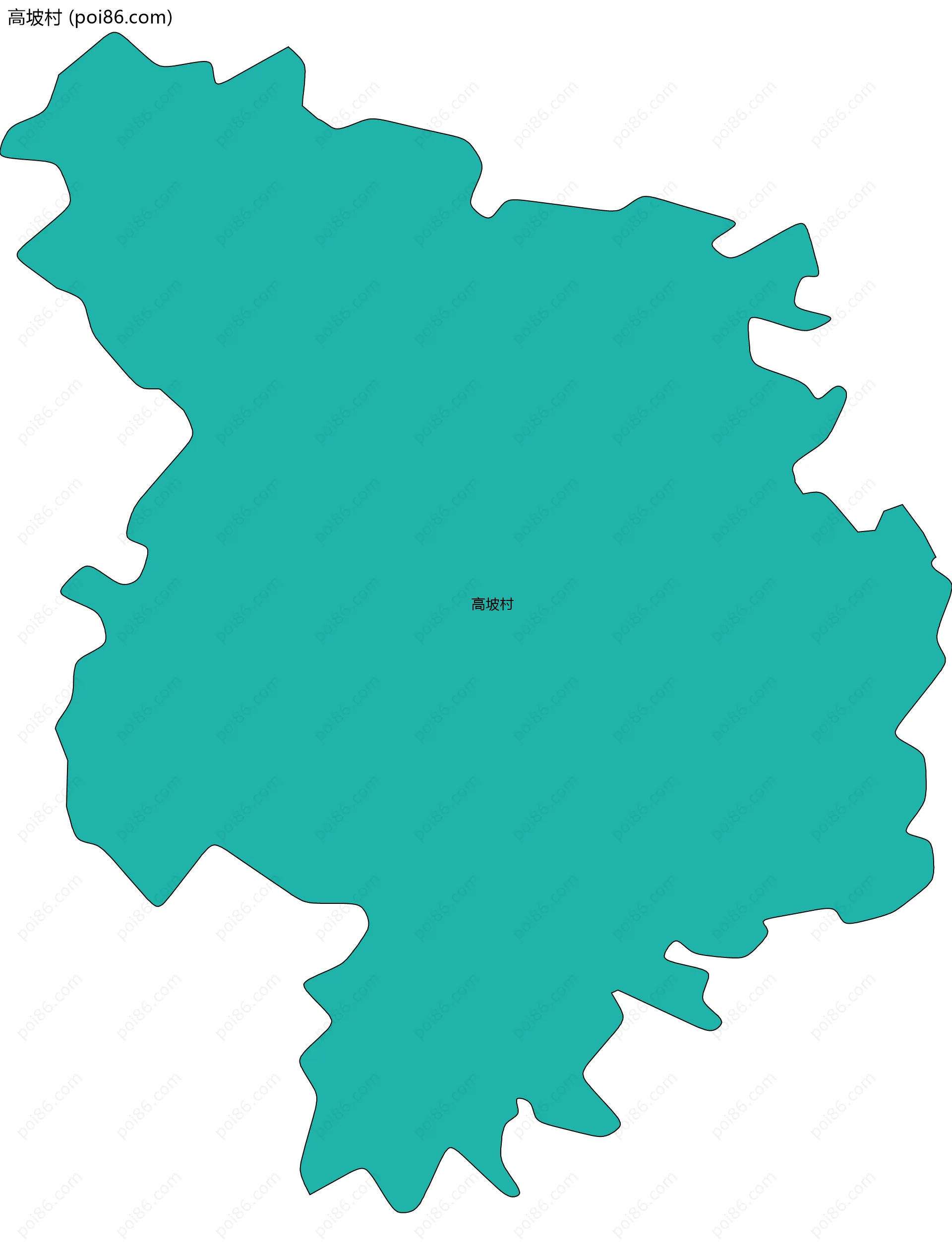 高坡村边界地图