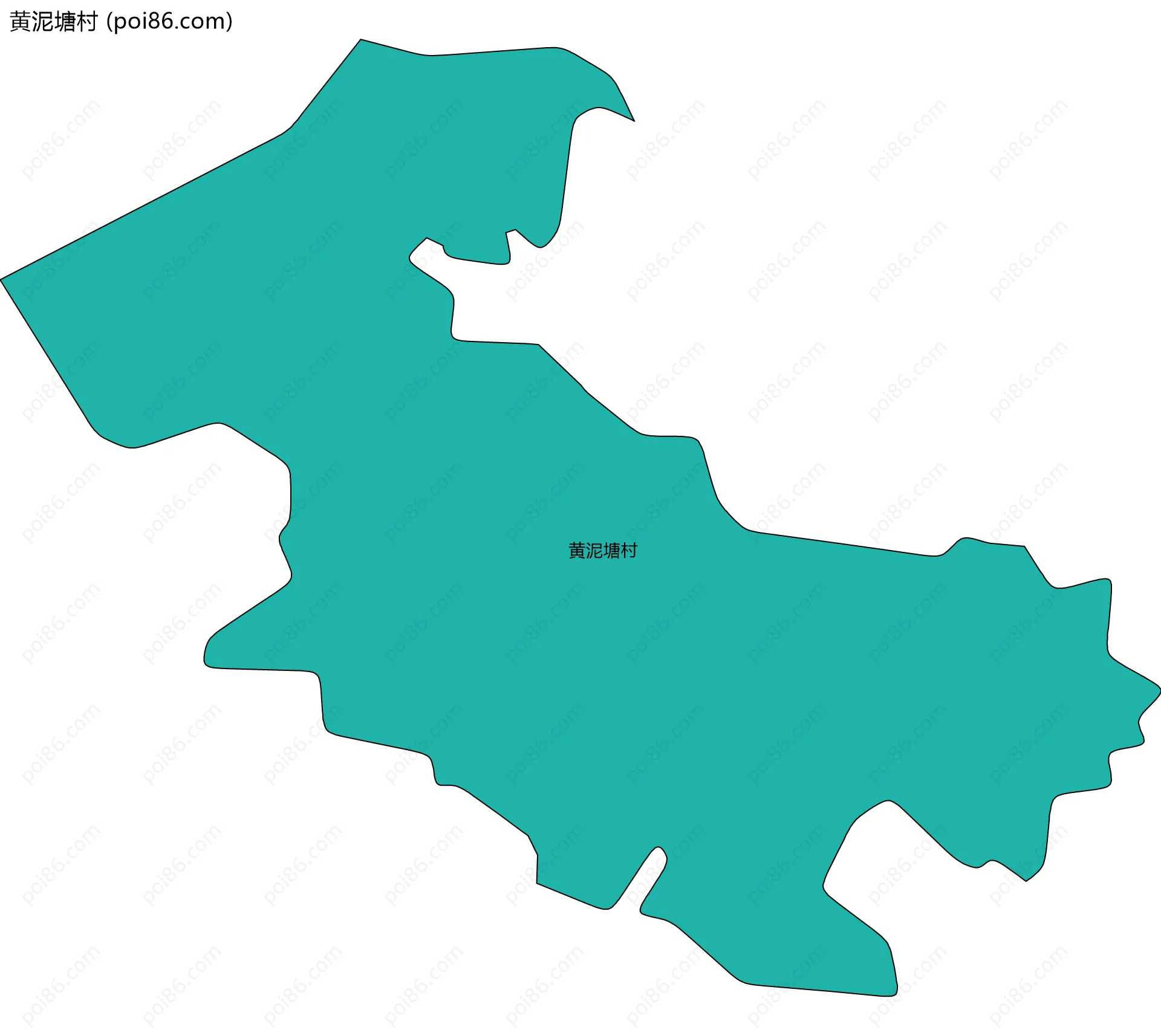 黄泥塘村边界地图