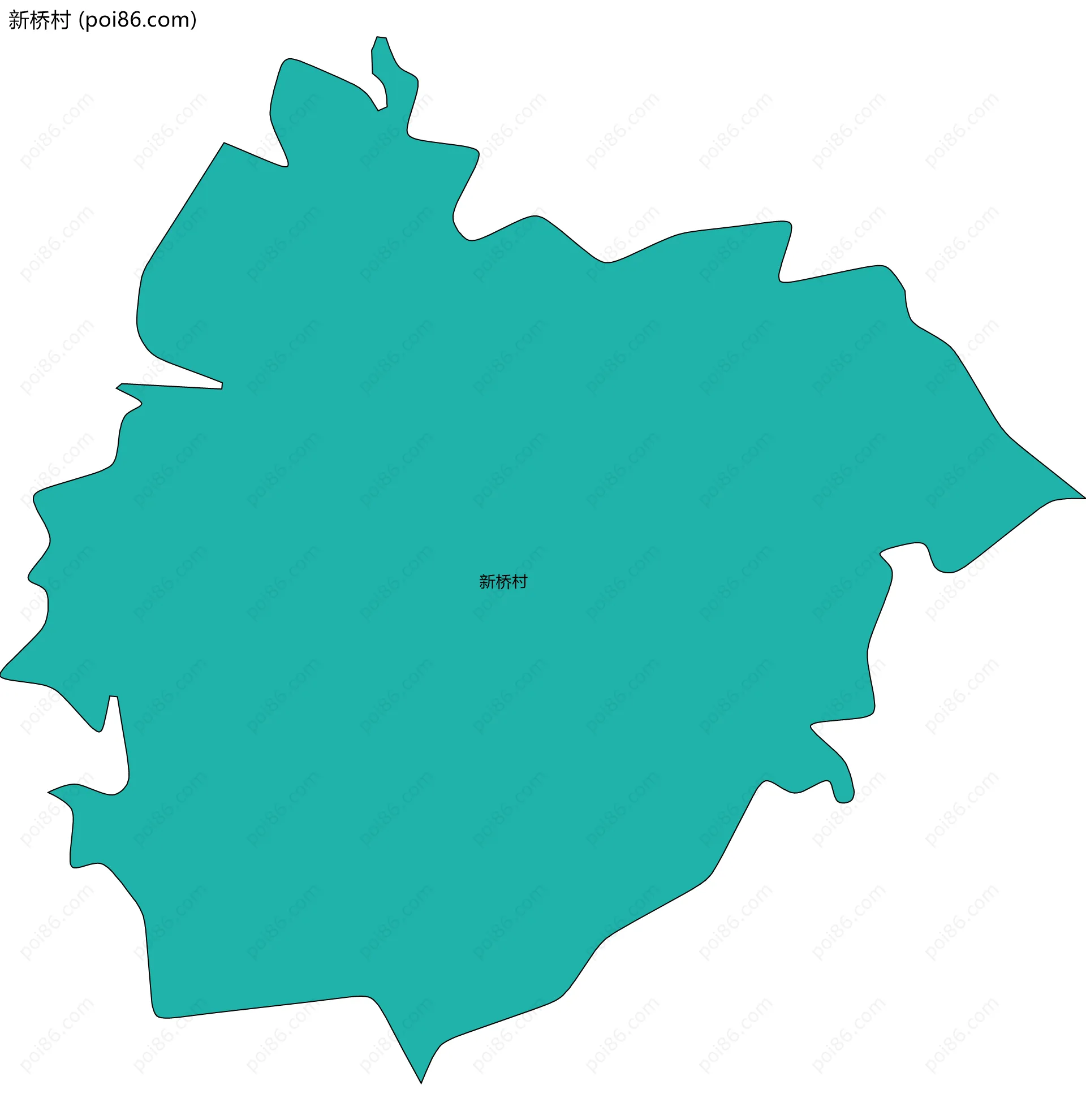 新桥村边界地图