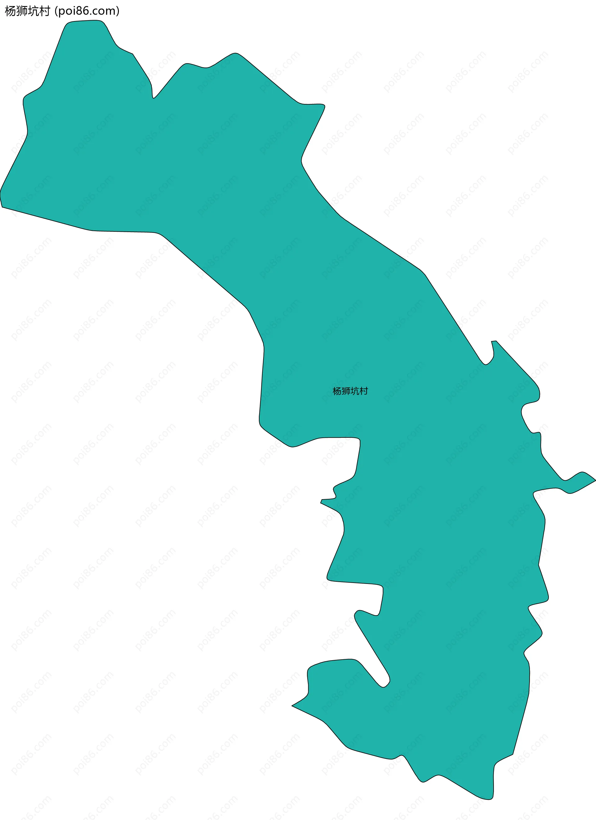 杨狮坑村边界地图