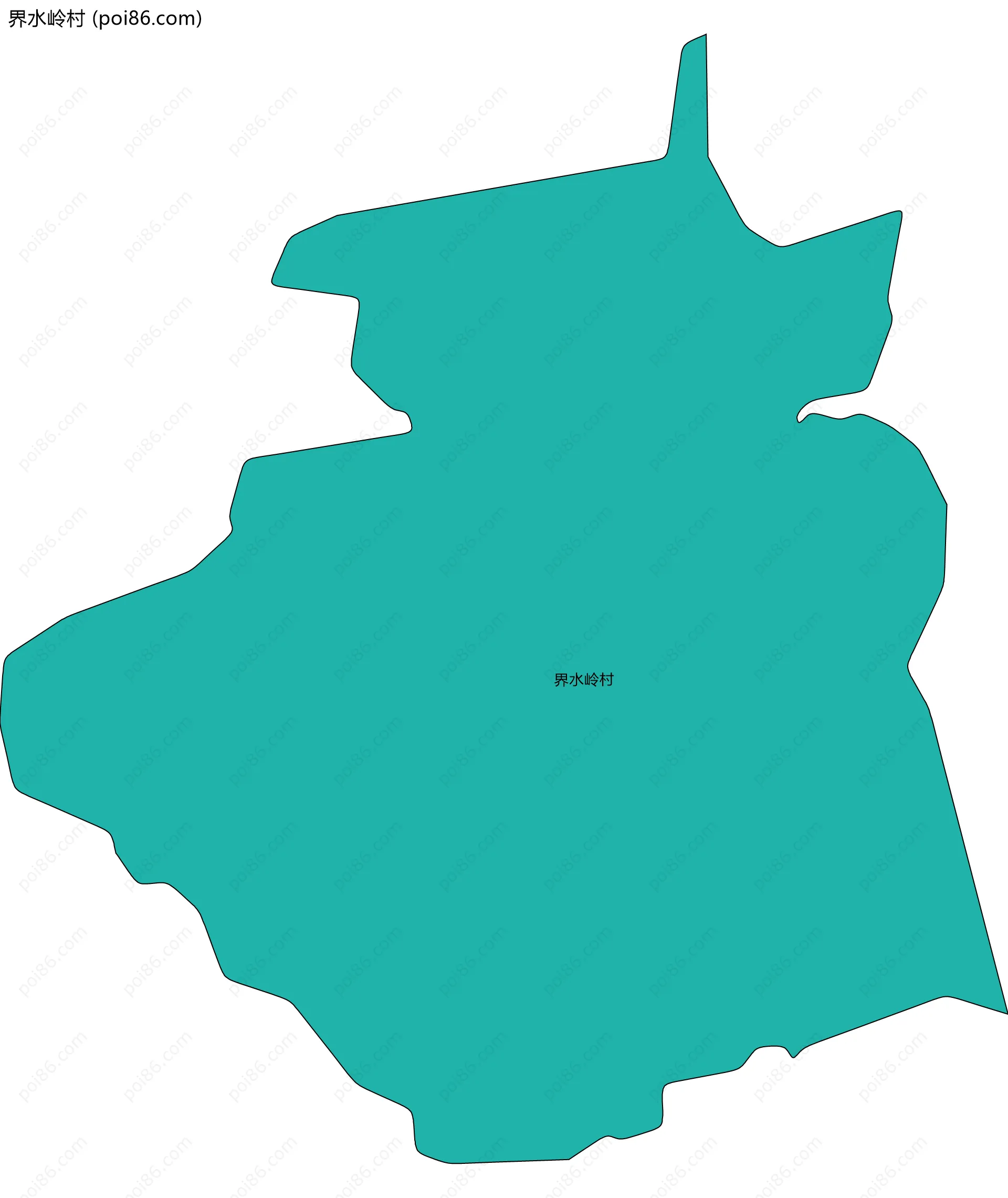 界水岭村边界地图