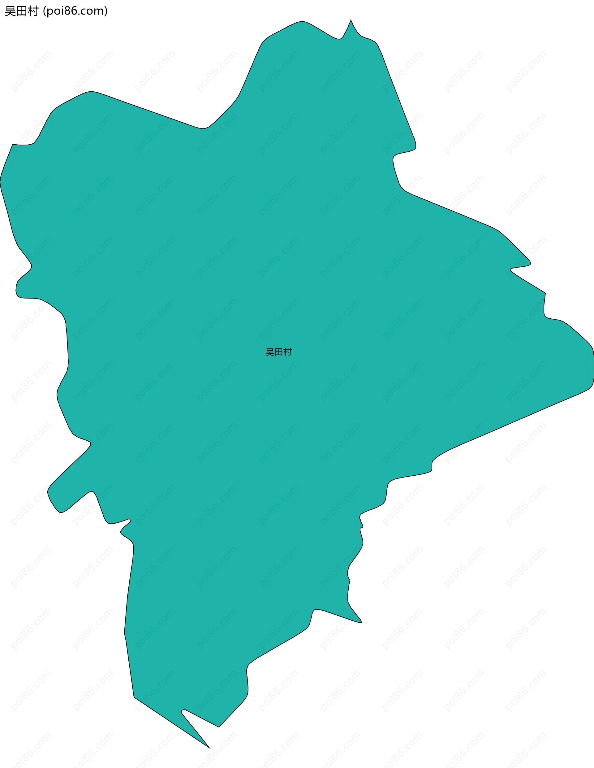 吴田村边界地图