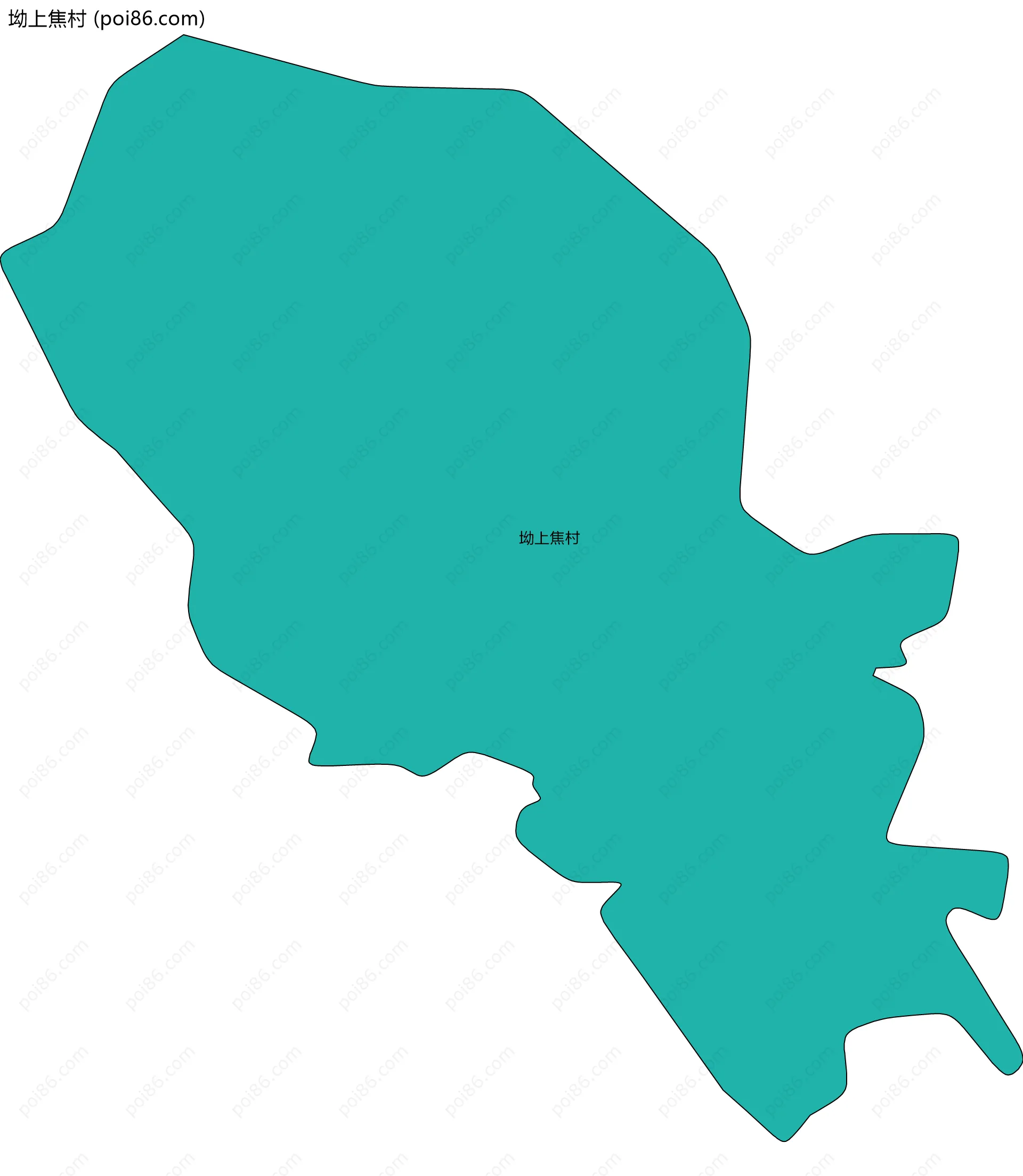 坳上焦村边界地图