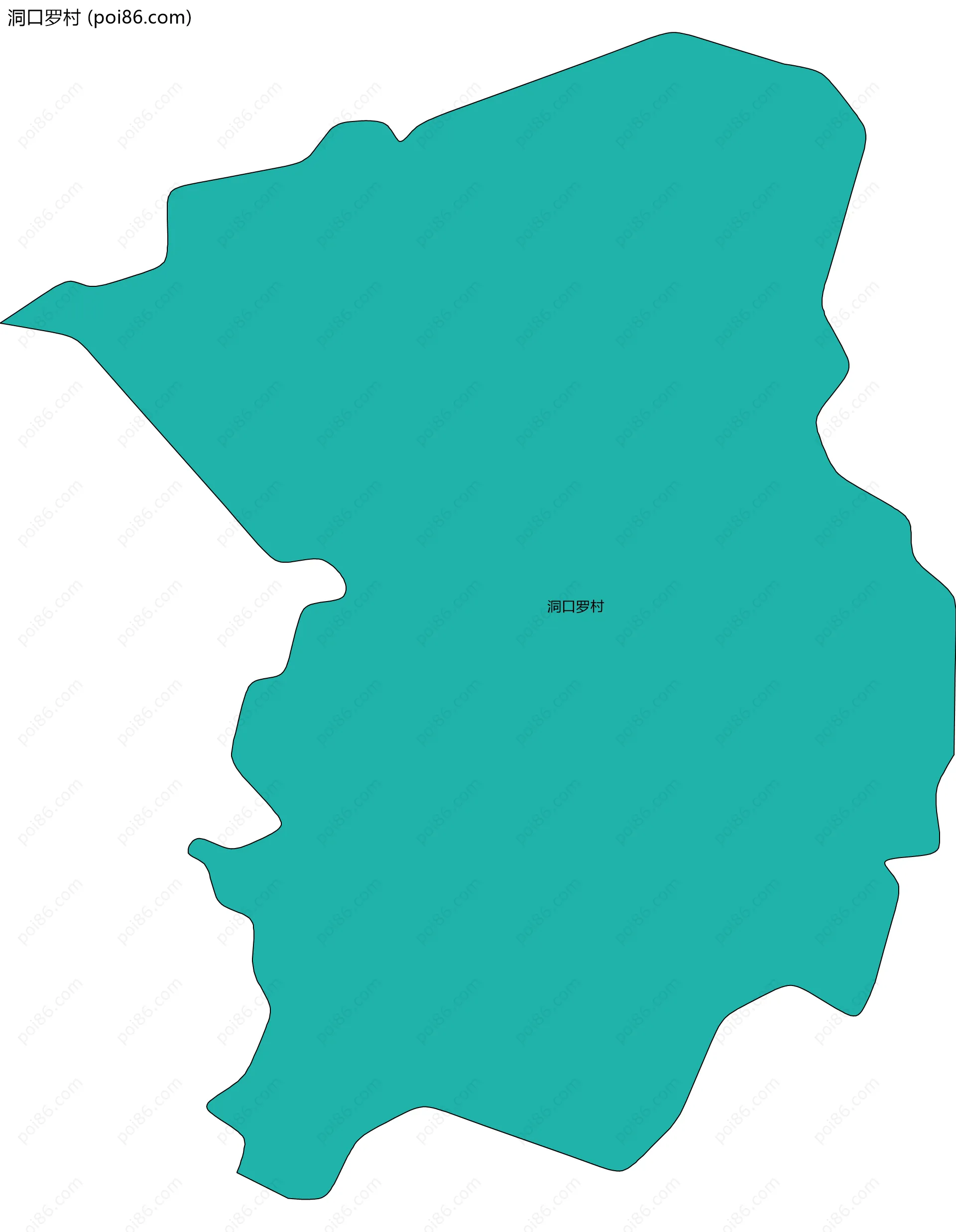 洞口罗村边界地图