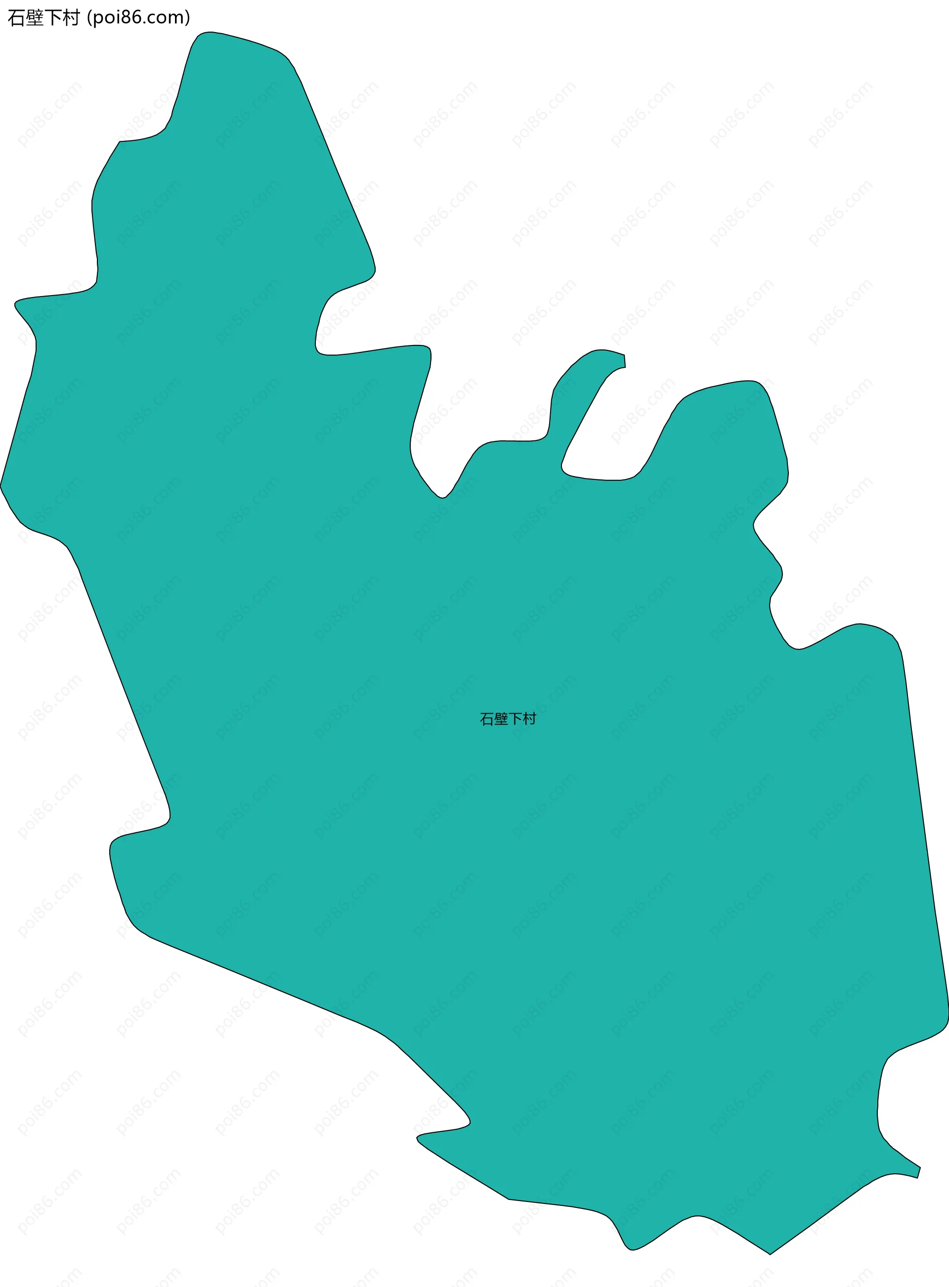 石壁下村边界地图