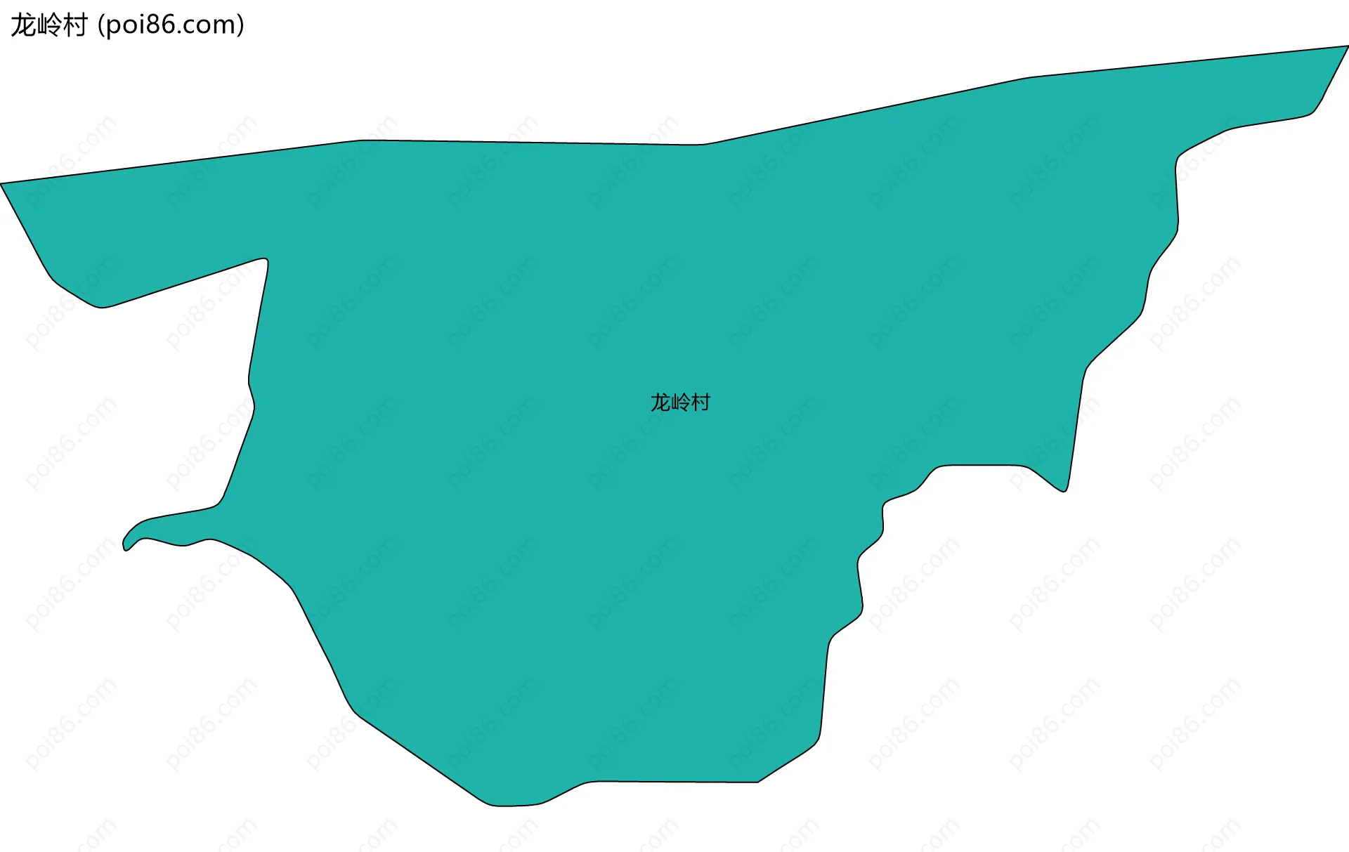 龙岭村边界地图