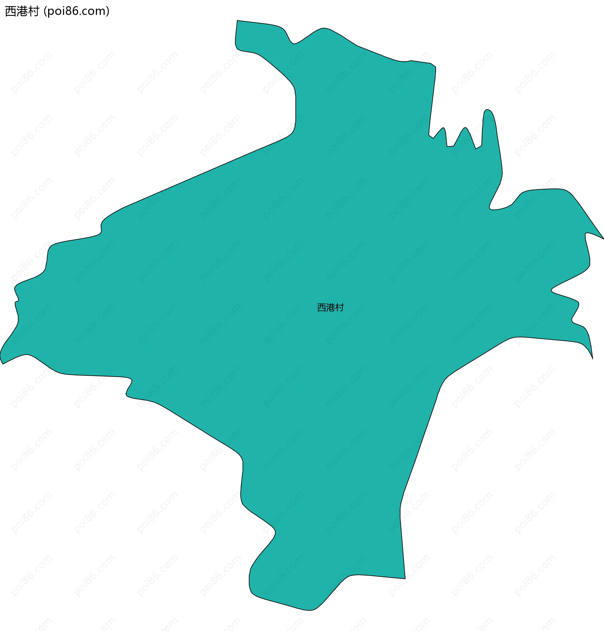 西港村边界地图