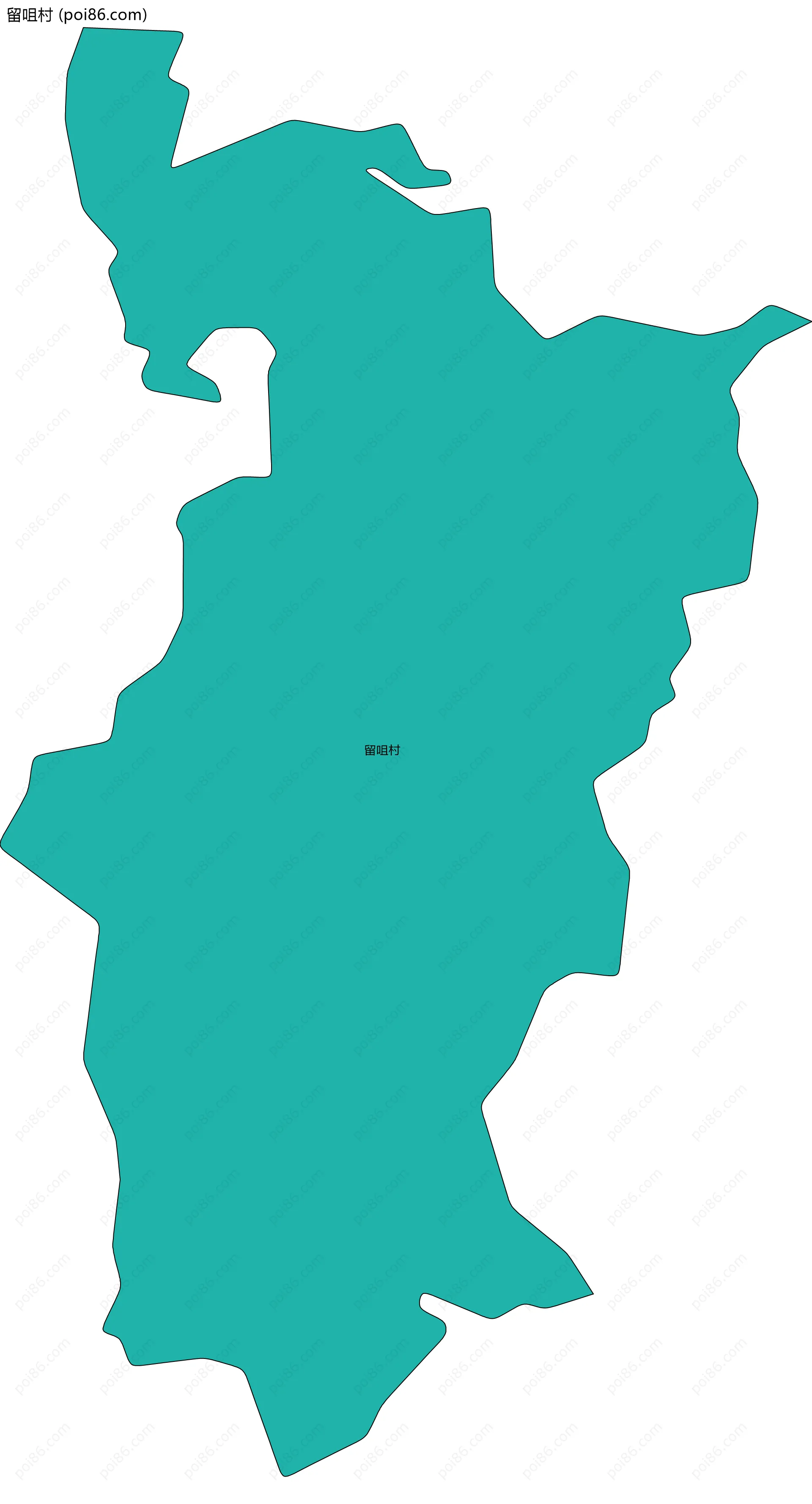 留咀村边界地图