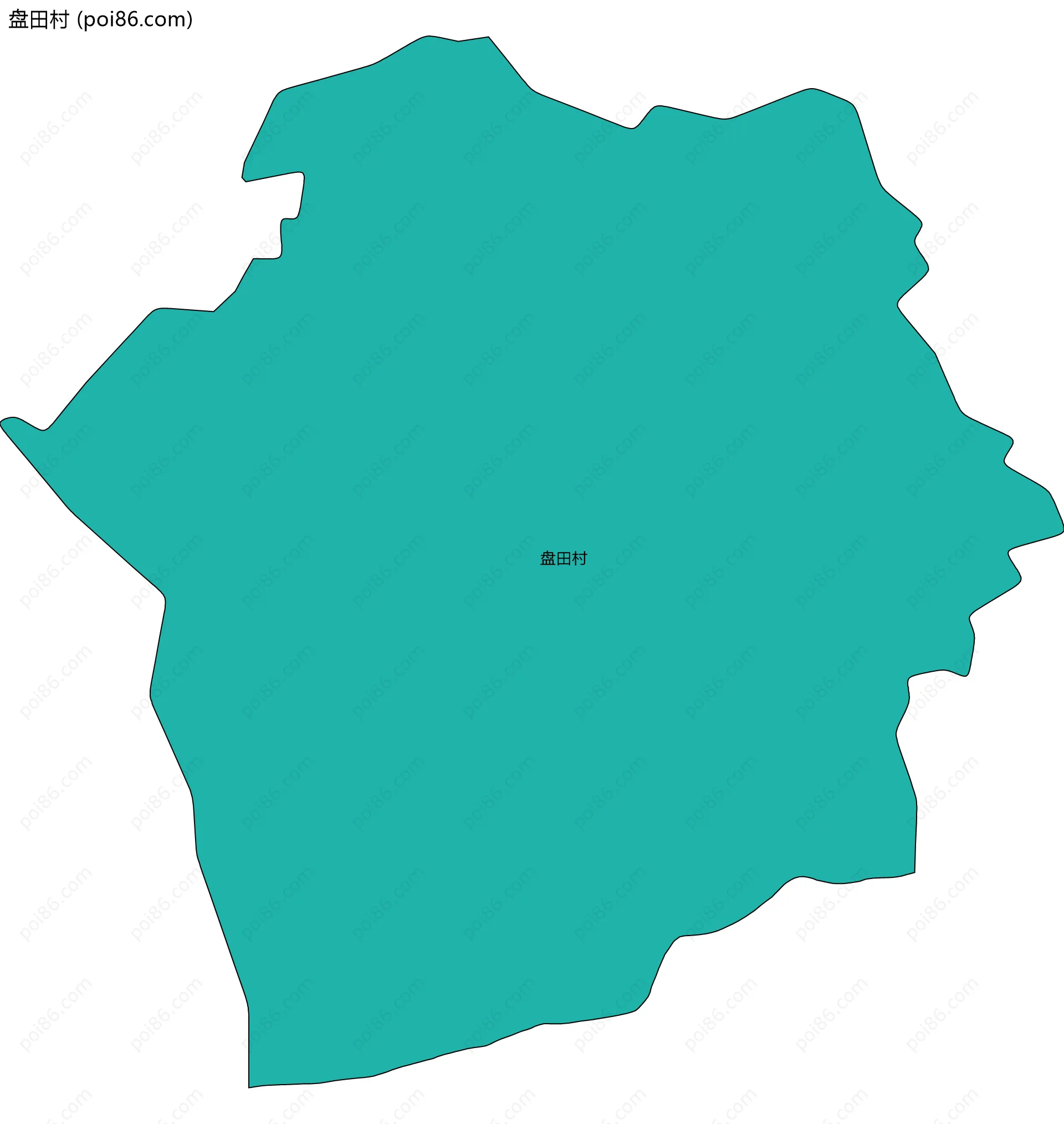 盘田村边界地图