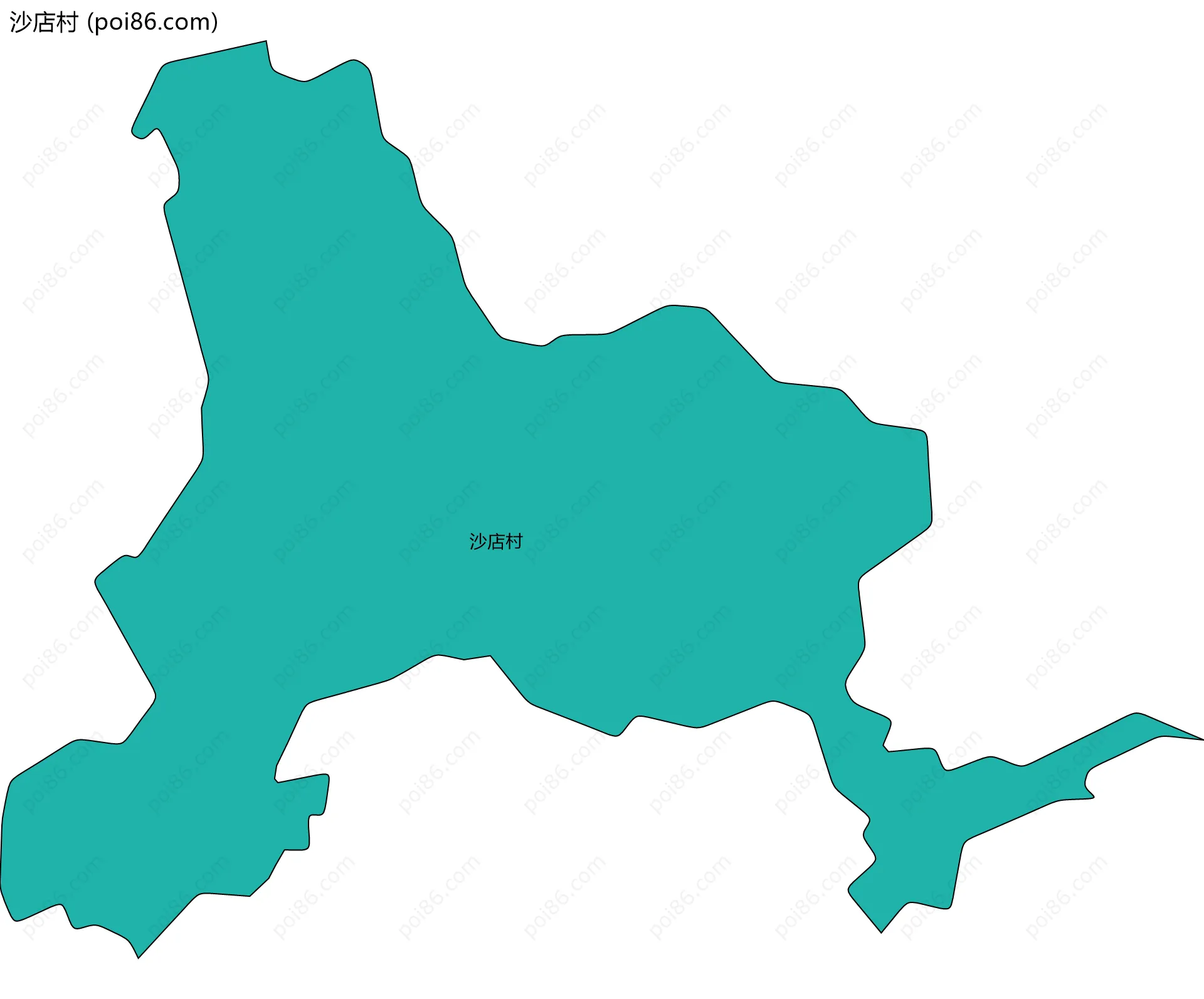沙店村边界地图