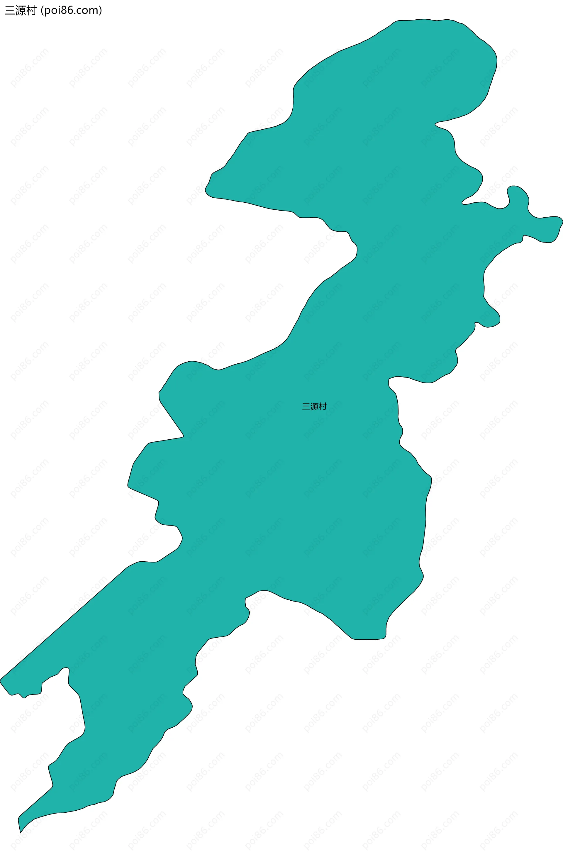 三源村边界地图