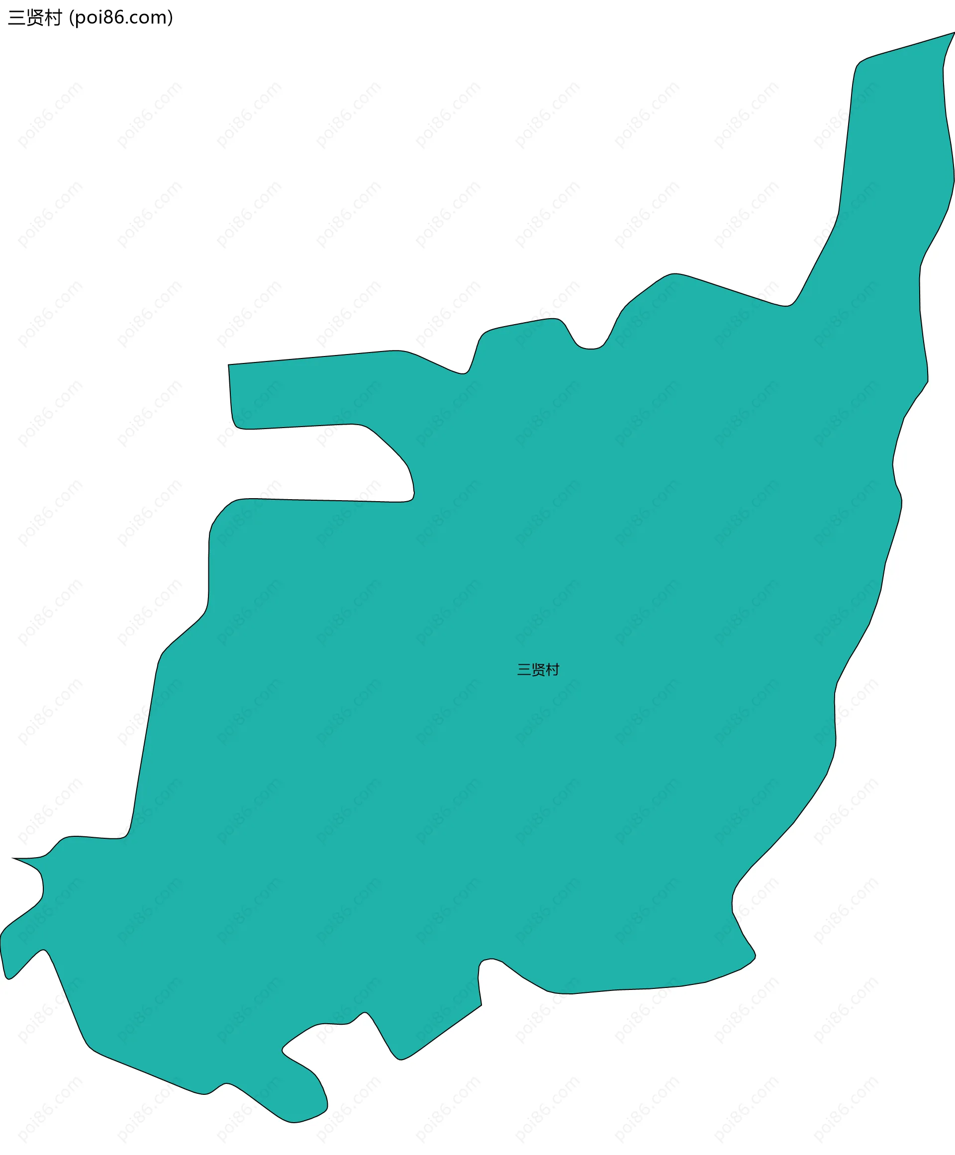 三贤村边界地图