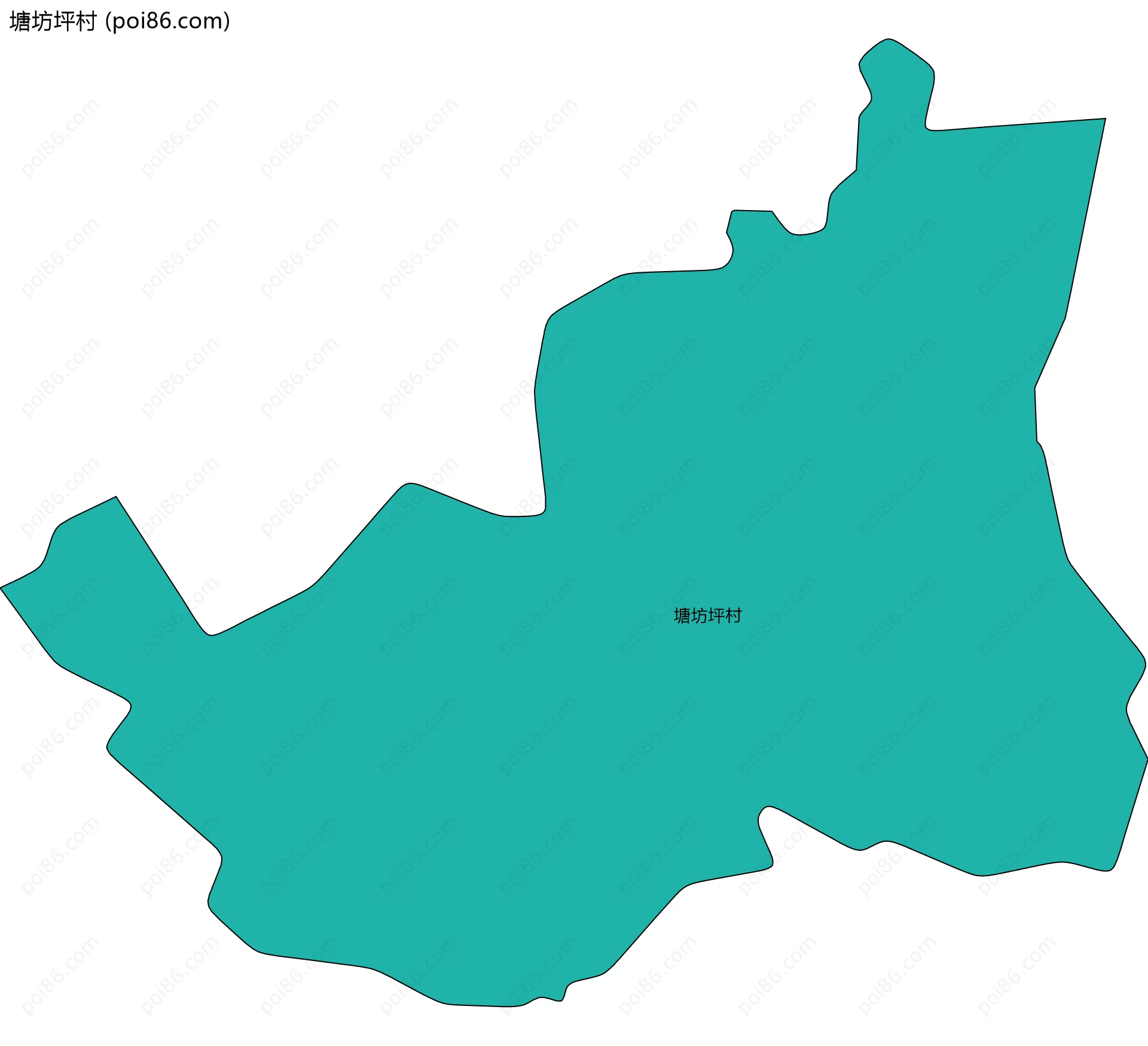 塘坊坪村边界地图