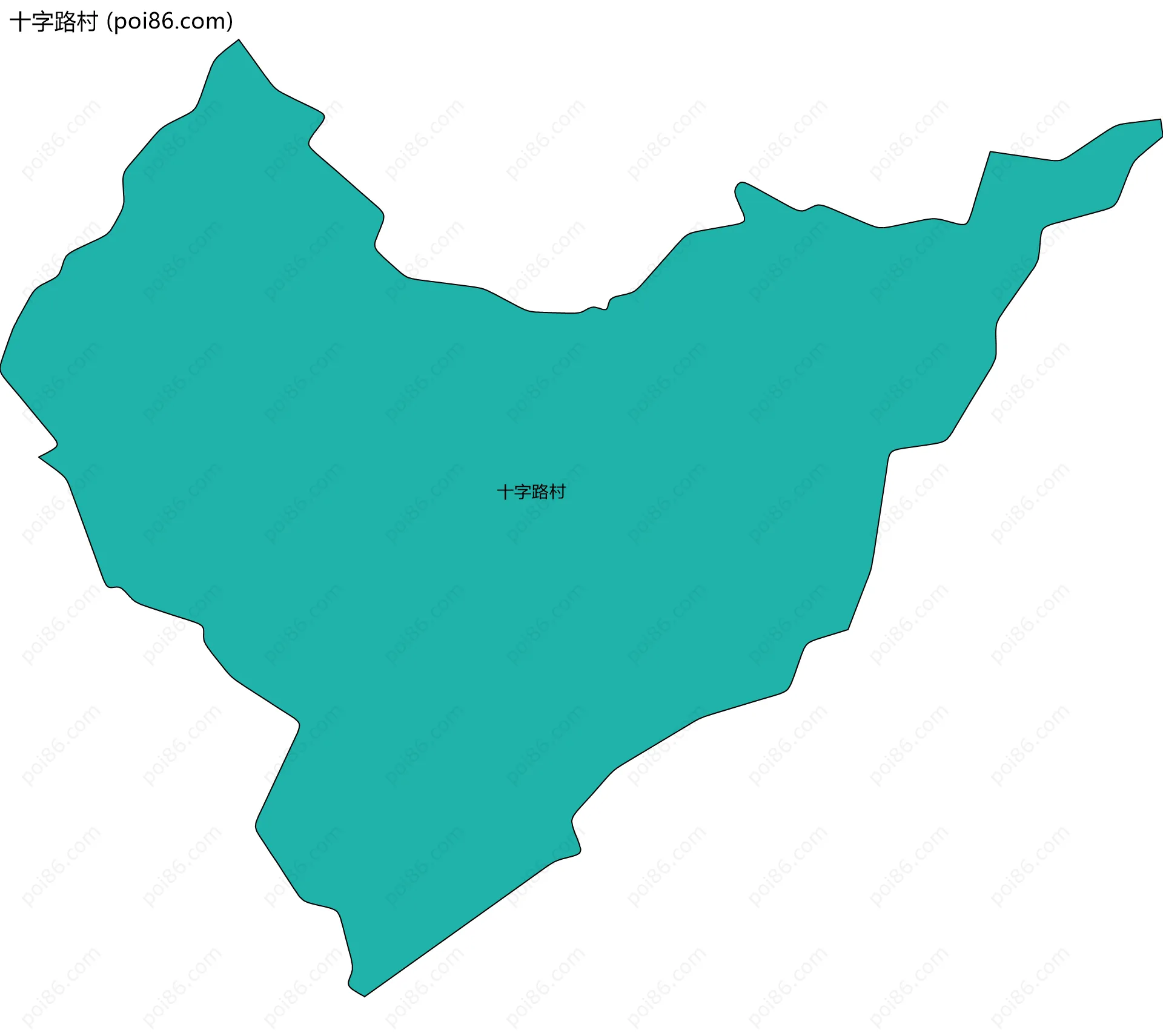 十字路村边界地图