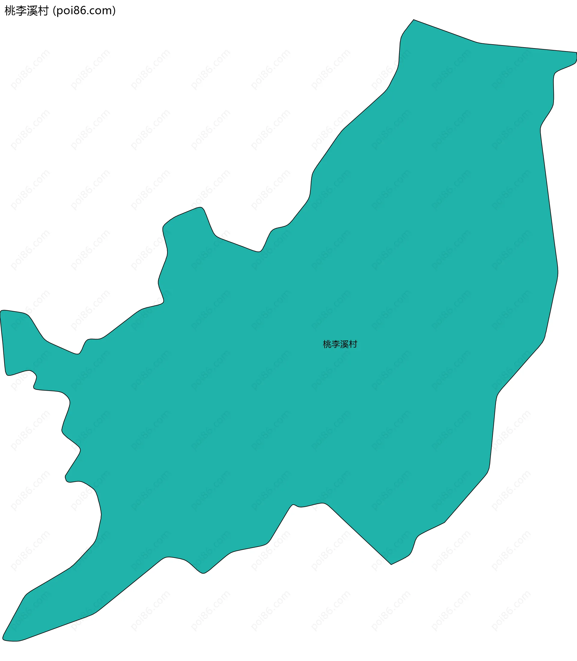 桃李溪村边界地图