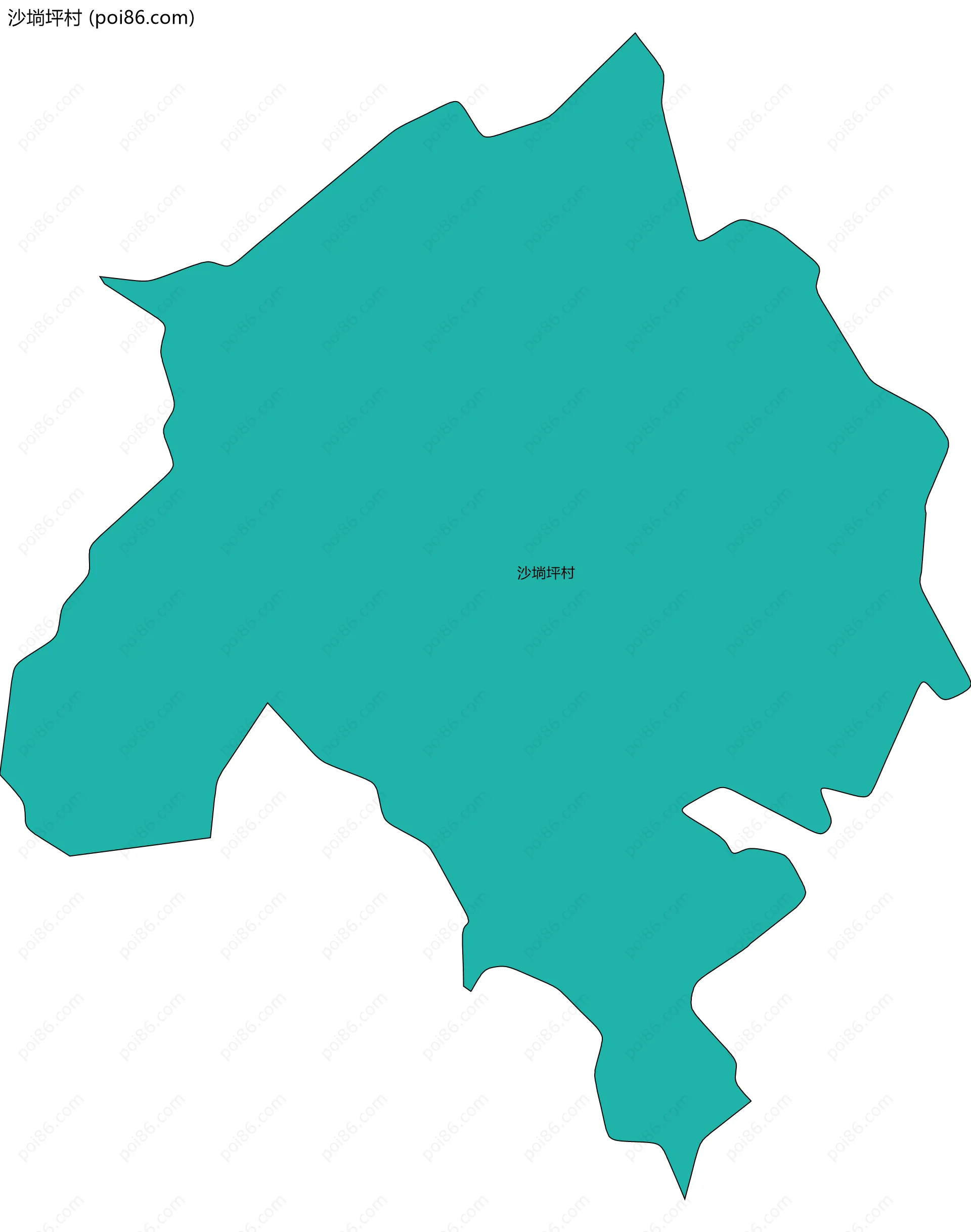 沙埫坪村边界地图