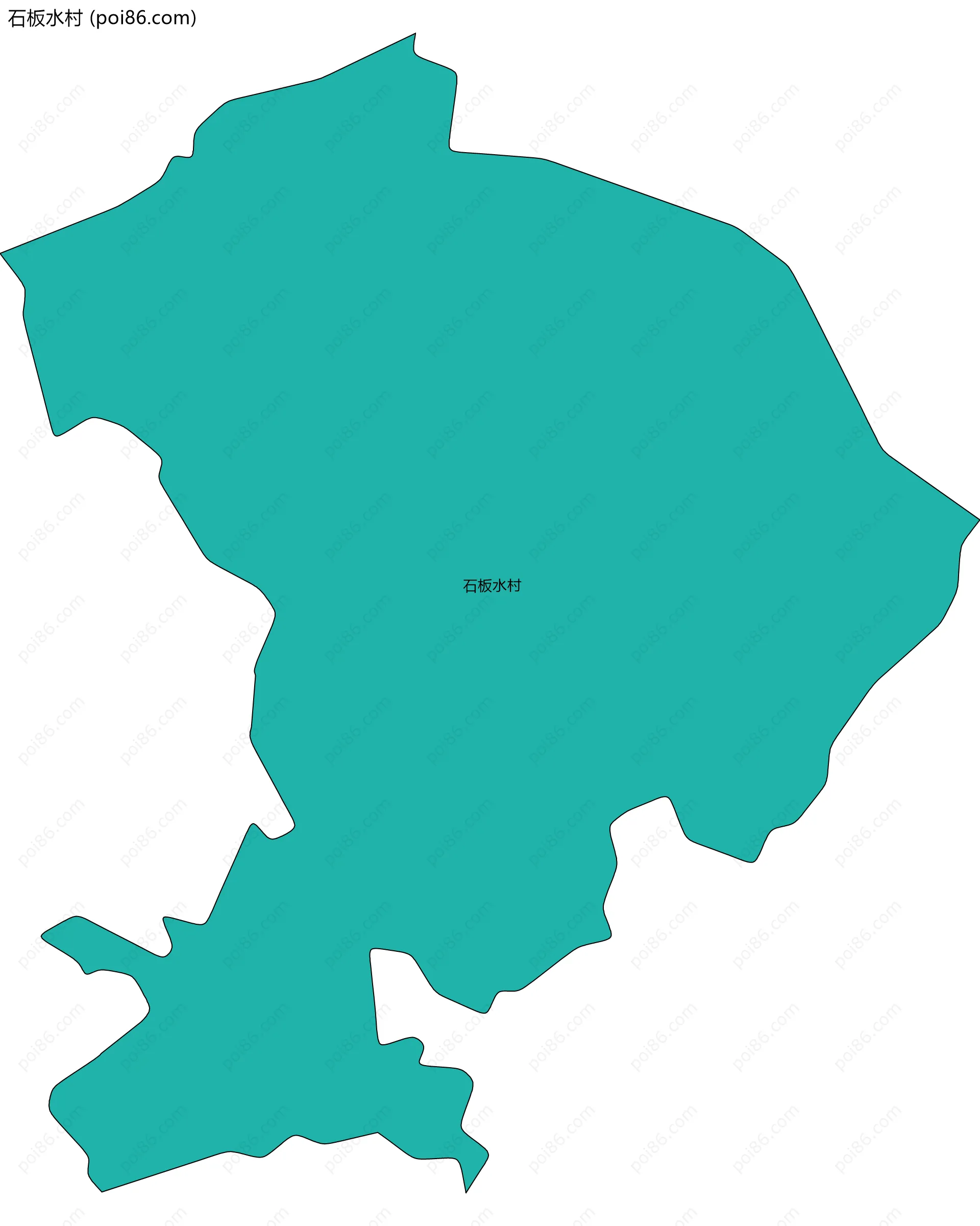 石板水村边界地图