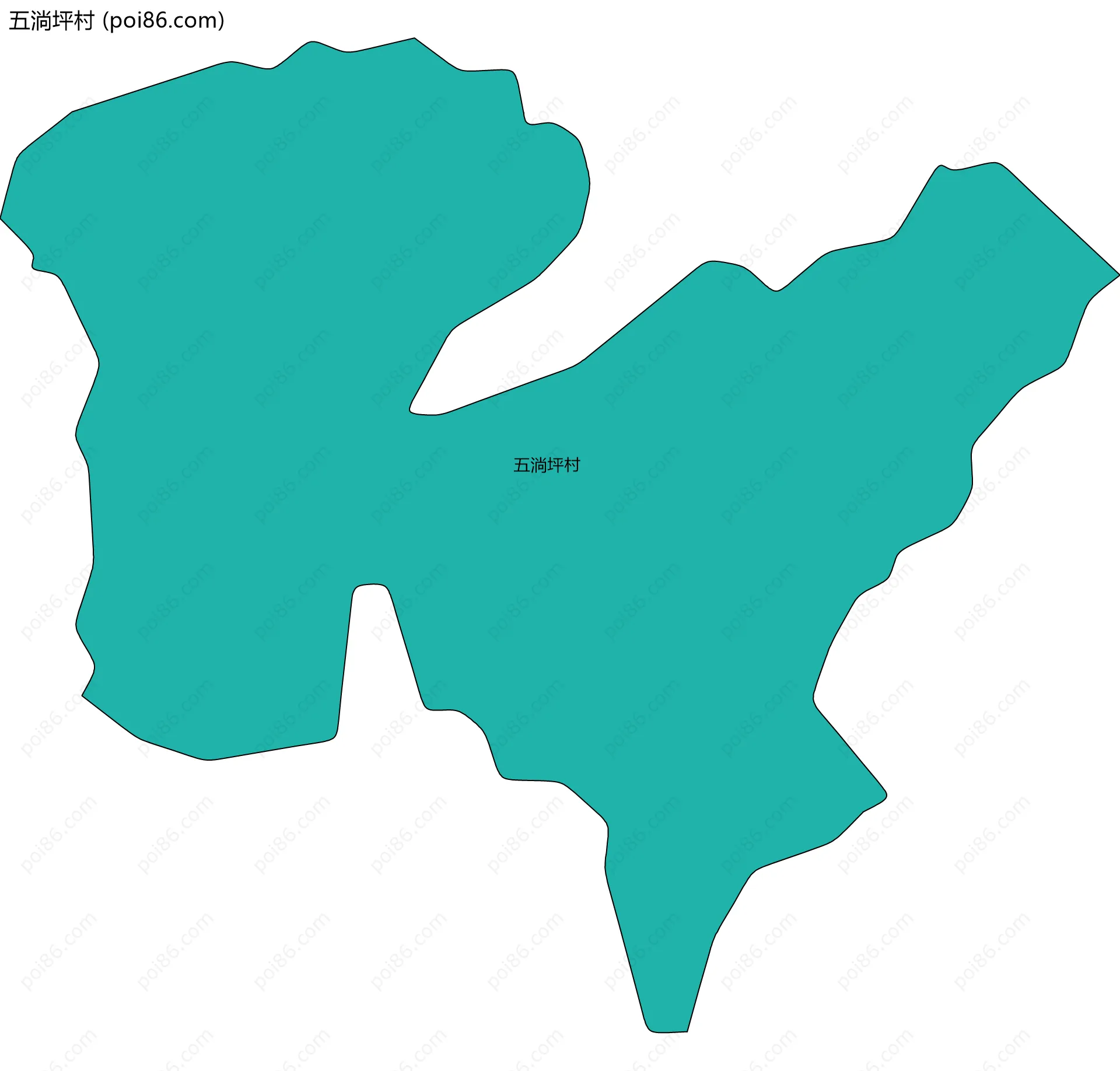五淌坪村边界地图