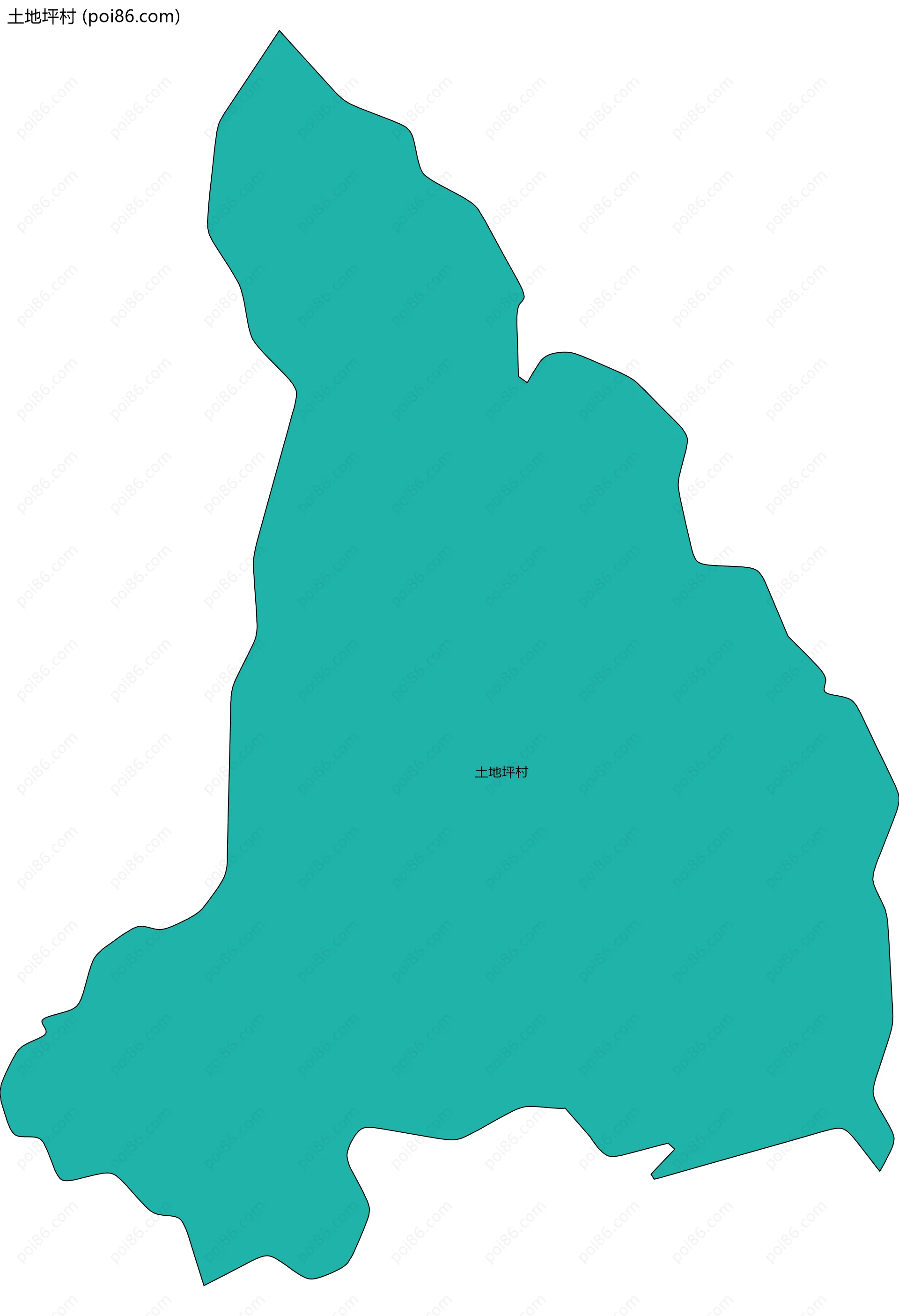 土地坪村边界地图