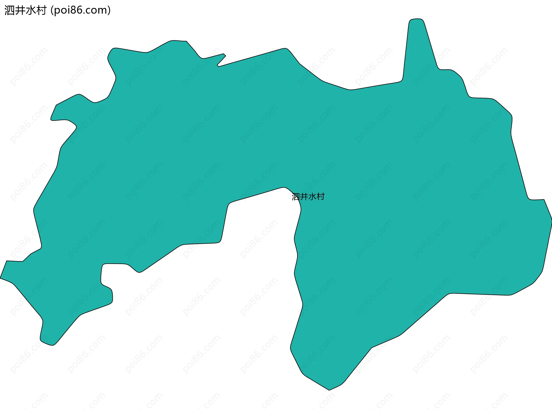 泗井水村边界地图