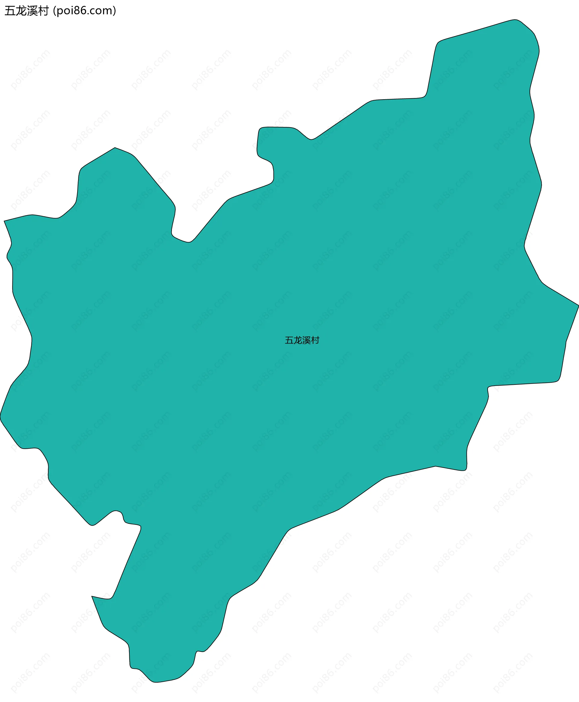 五龙溪村边界地图