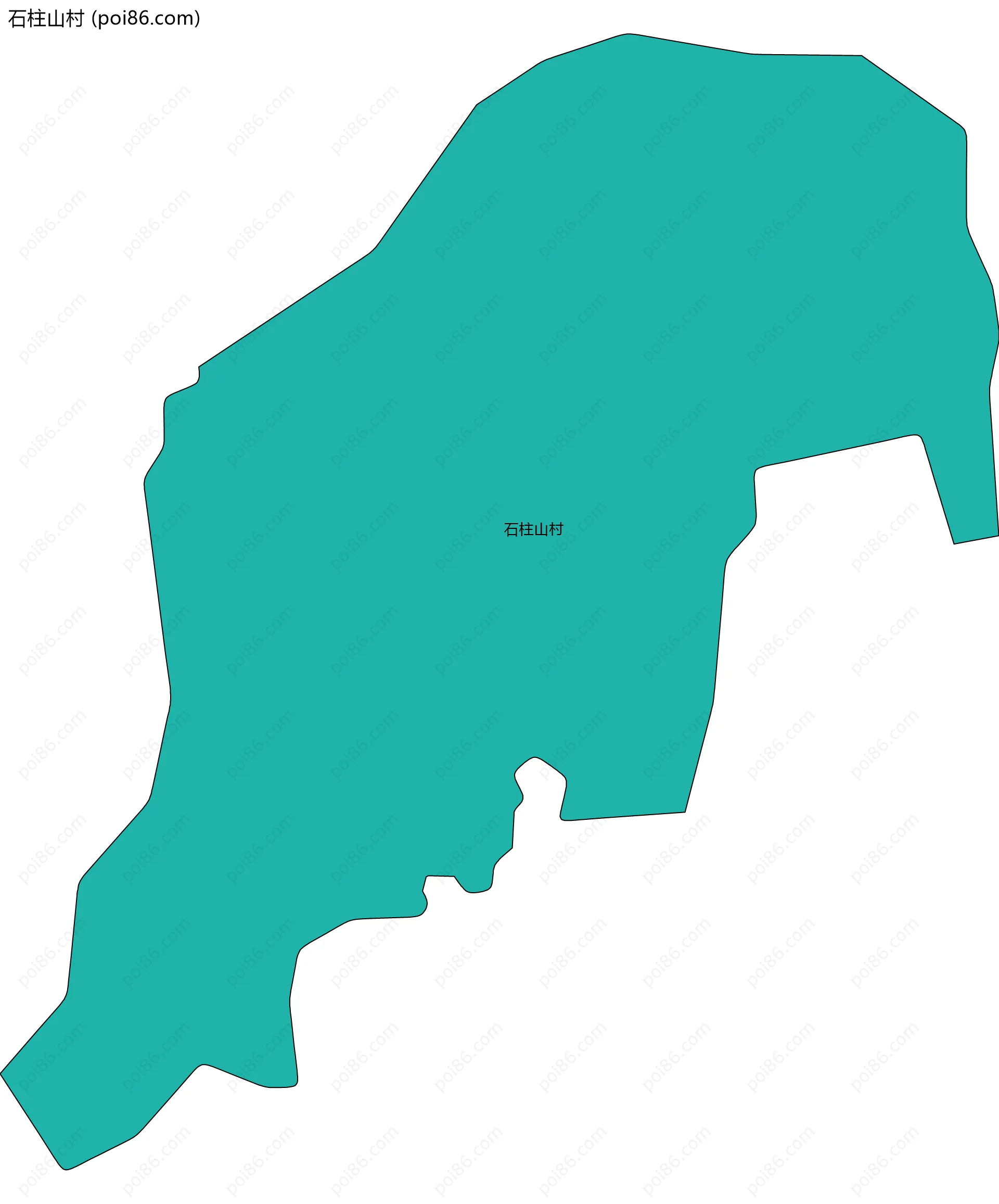 石柱山村边界地图