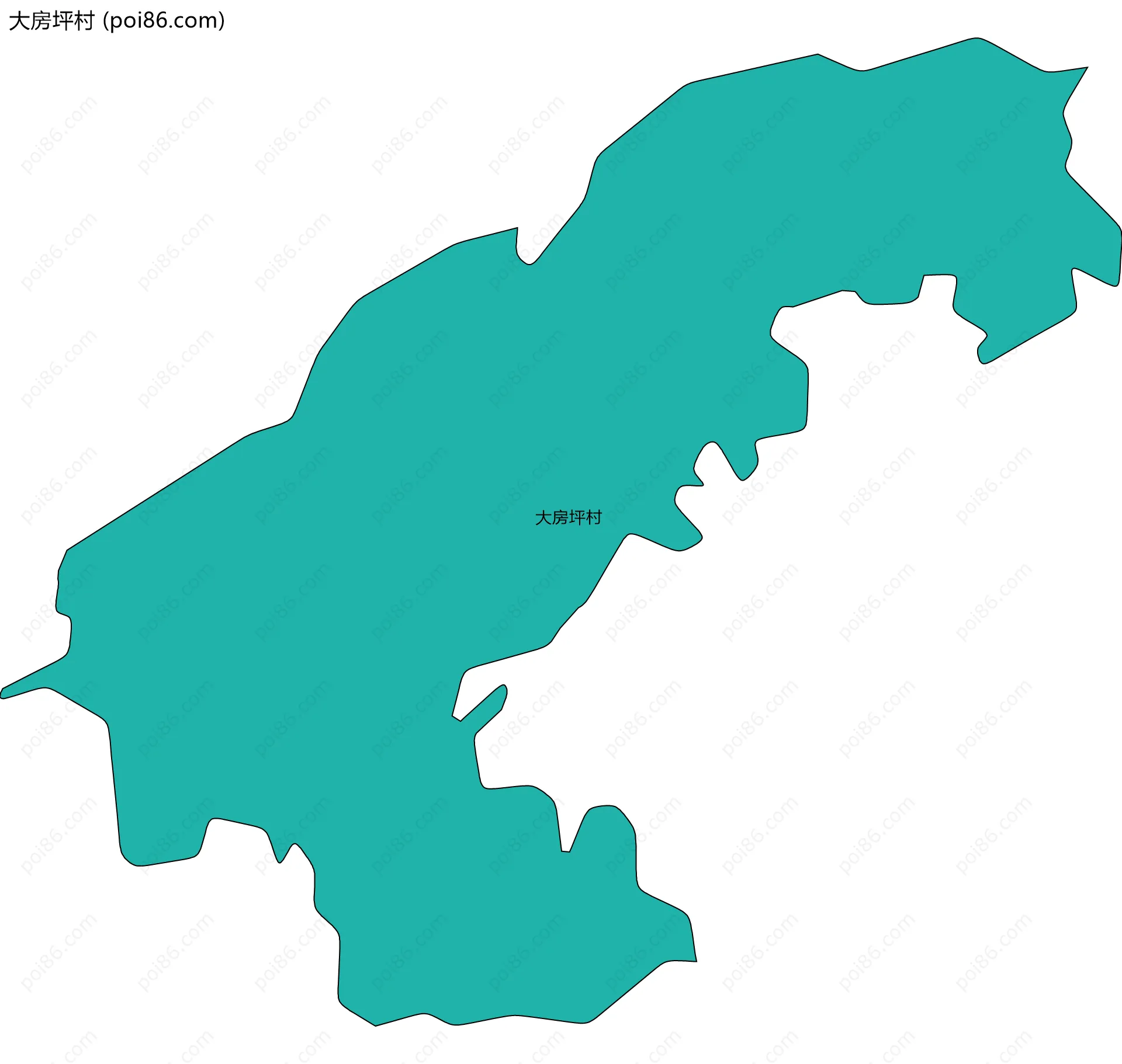 大房坪村边界地图